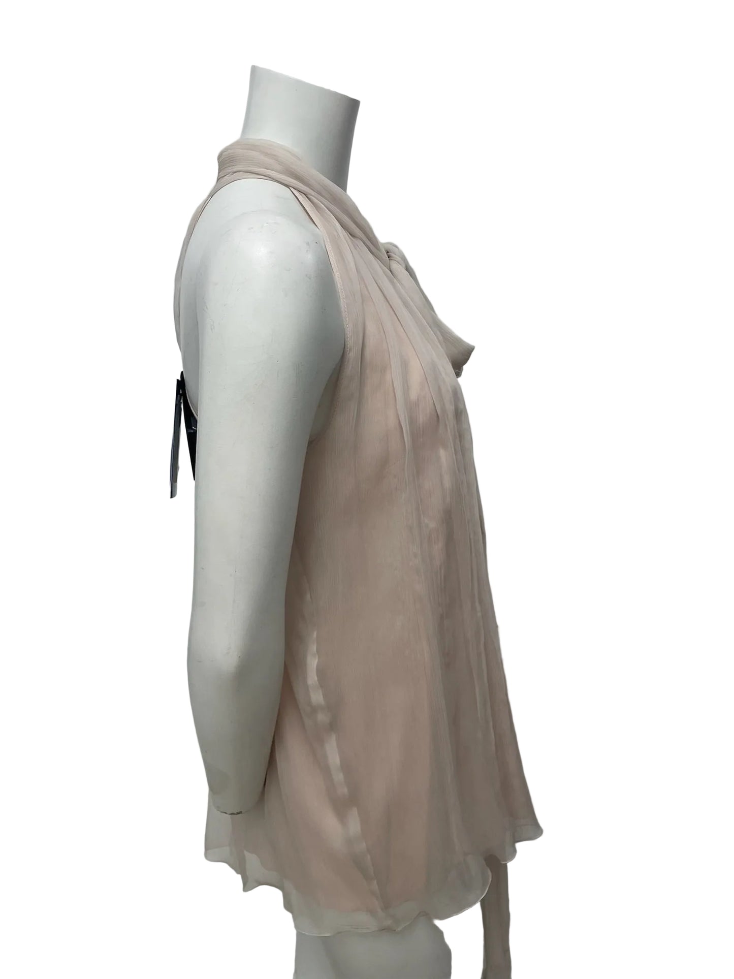 Brand New Blue Marine Light Pink Silk Halter Top Size 6