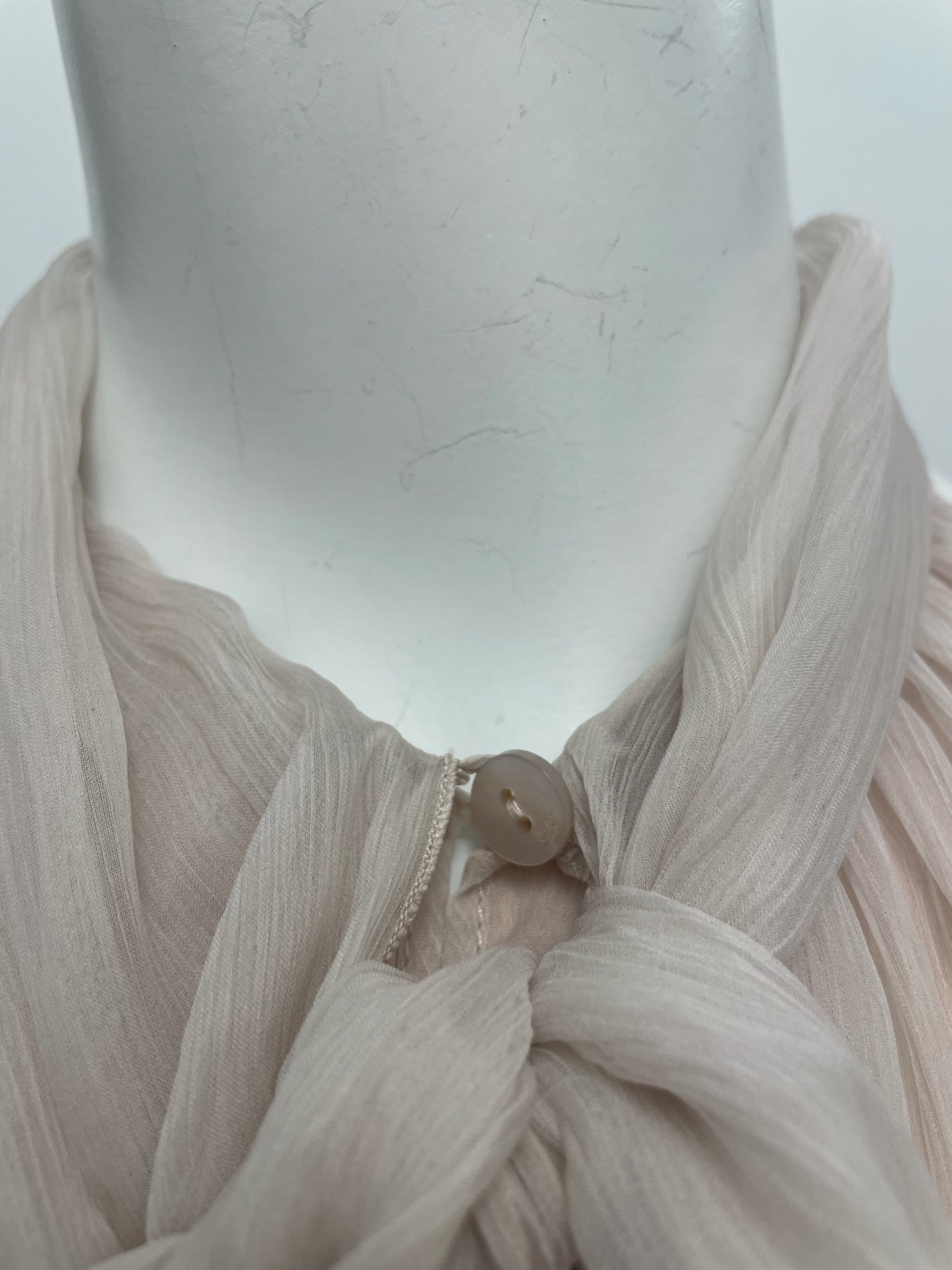 Brand New Blue Marine Light Pink Silk Halter Top Size 6