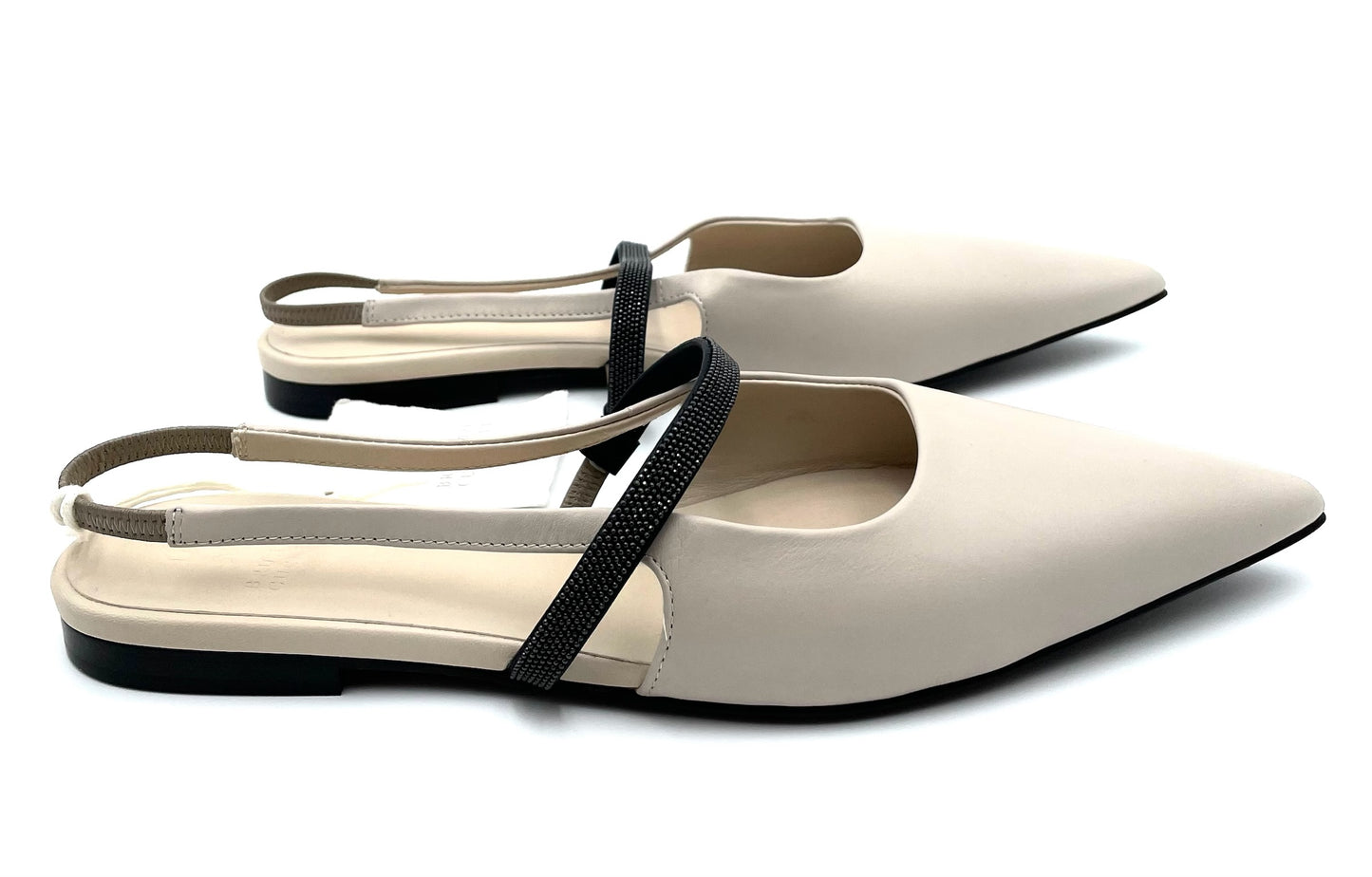 Brand New Brunello Cucinelli Pointer Toe Ballet Flats Size 37.5