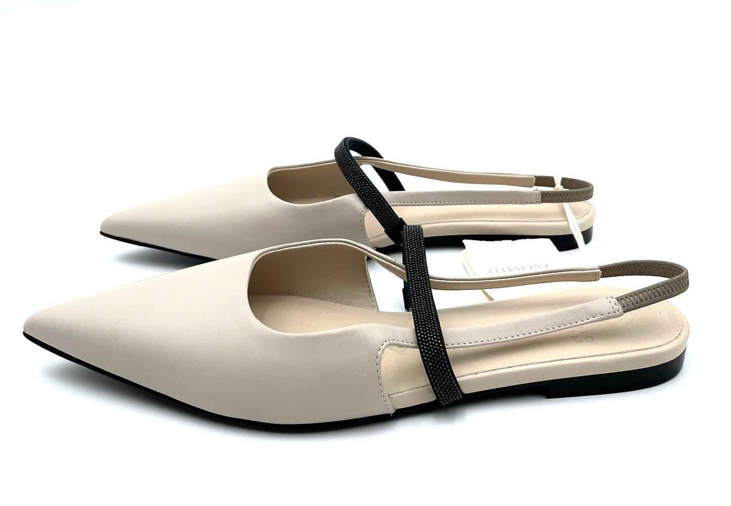 Brand New Brunello Cucinelli Pointer Toe Ballet Flats Size 37.5