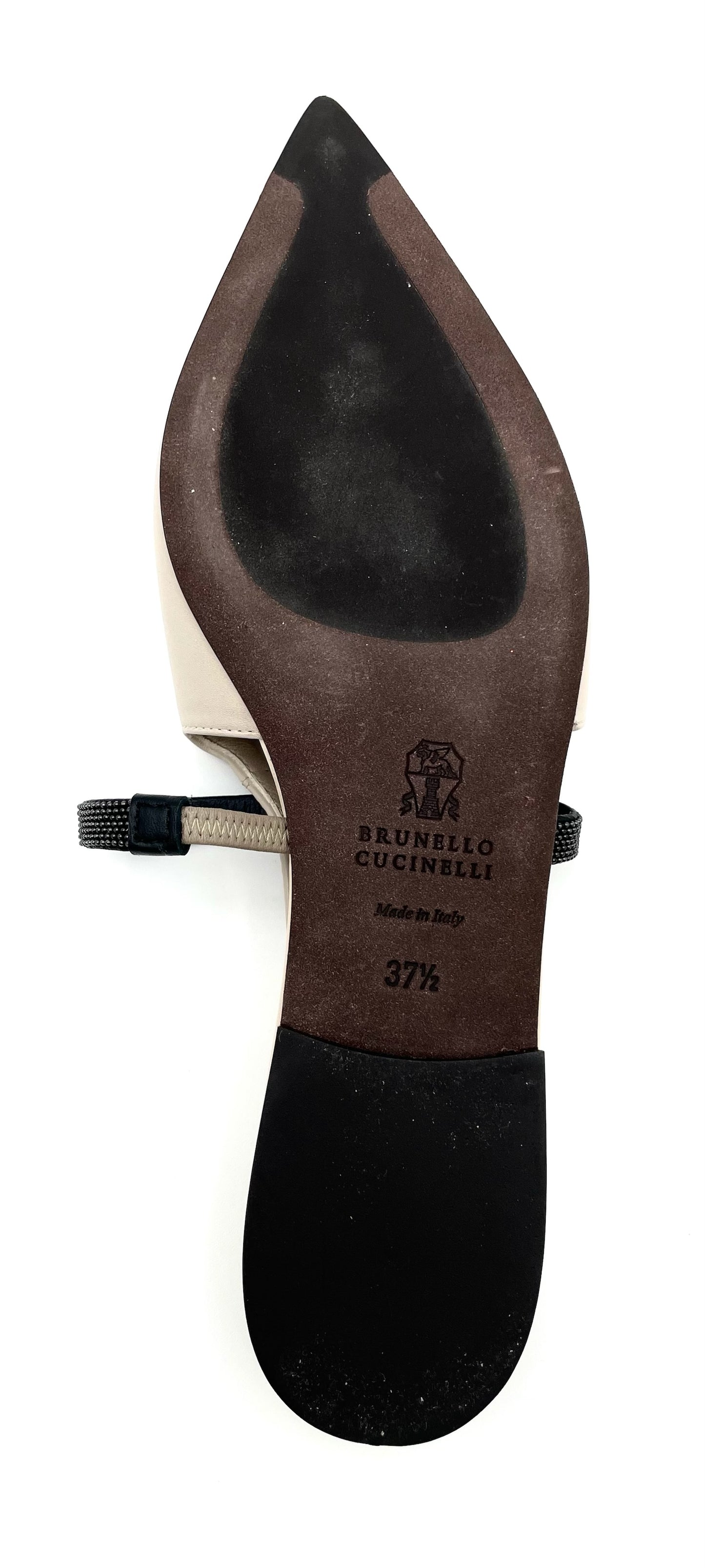 Brand New Brunello Cucinelli Pointer Toe Ballet Flats Size 37.5