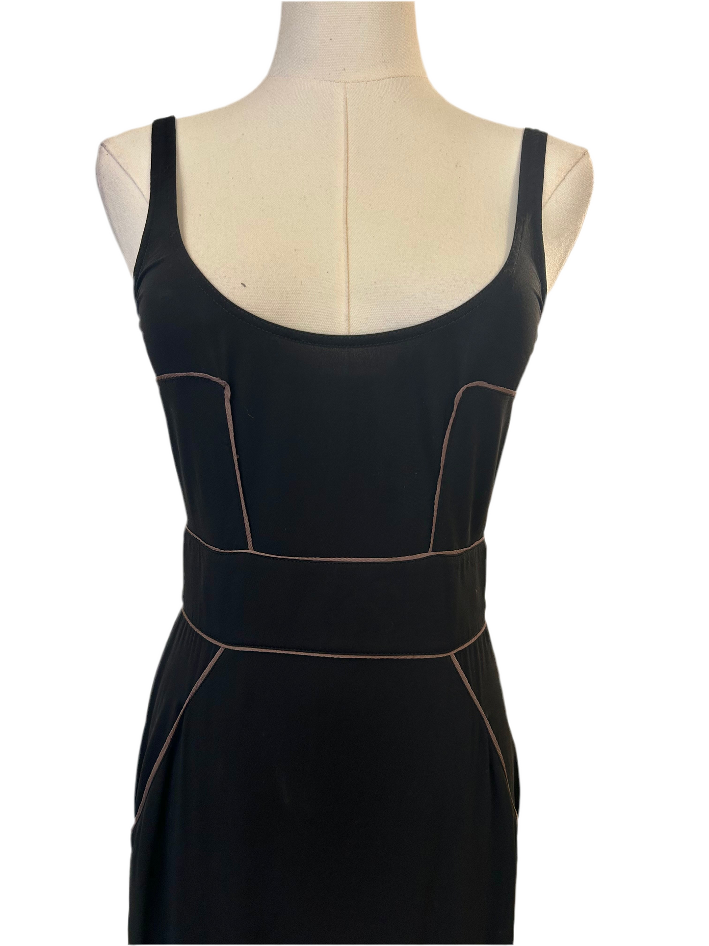Brand New Fendi Black Sleeveless Dress Size 6