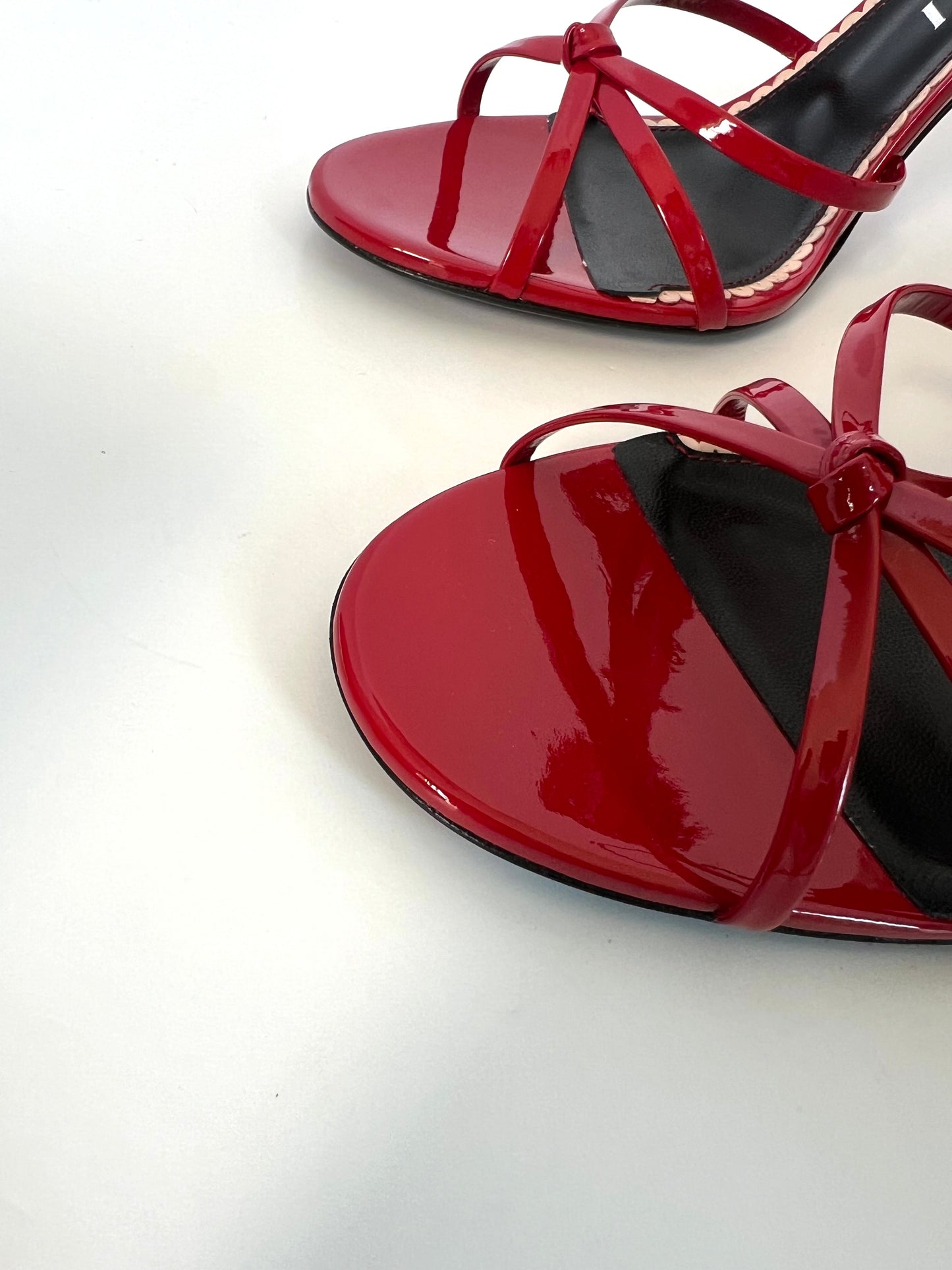 Brand New Gucci Red Patent Strappy Heels Size 41