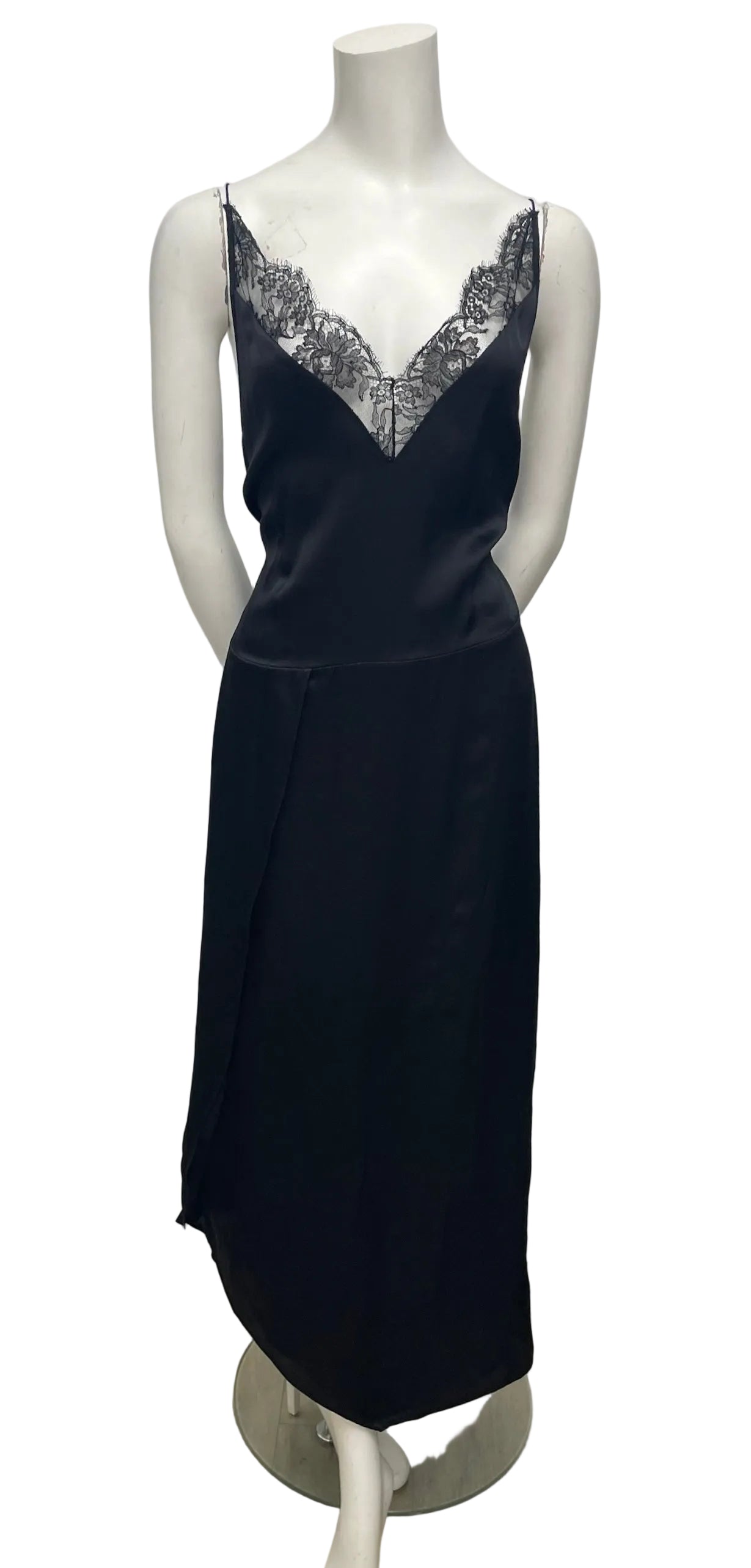 Brand New Iro Black Silk Slip Dress Size 36