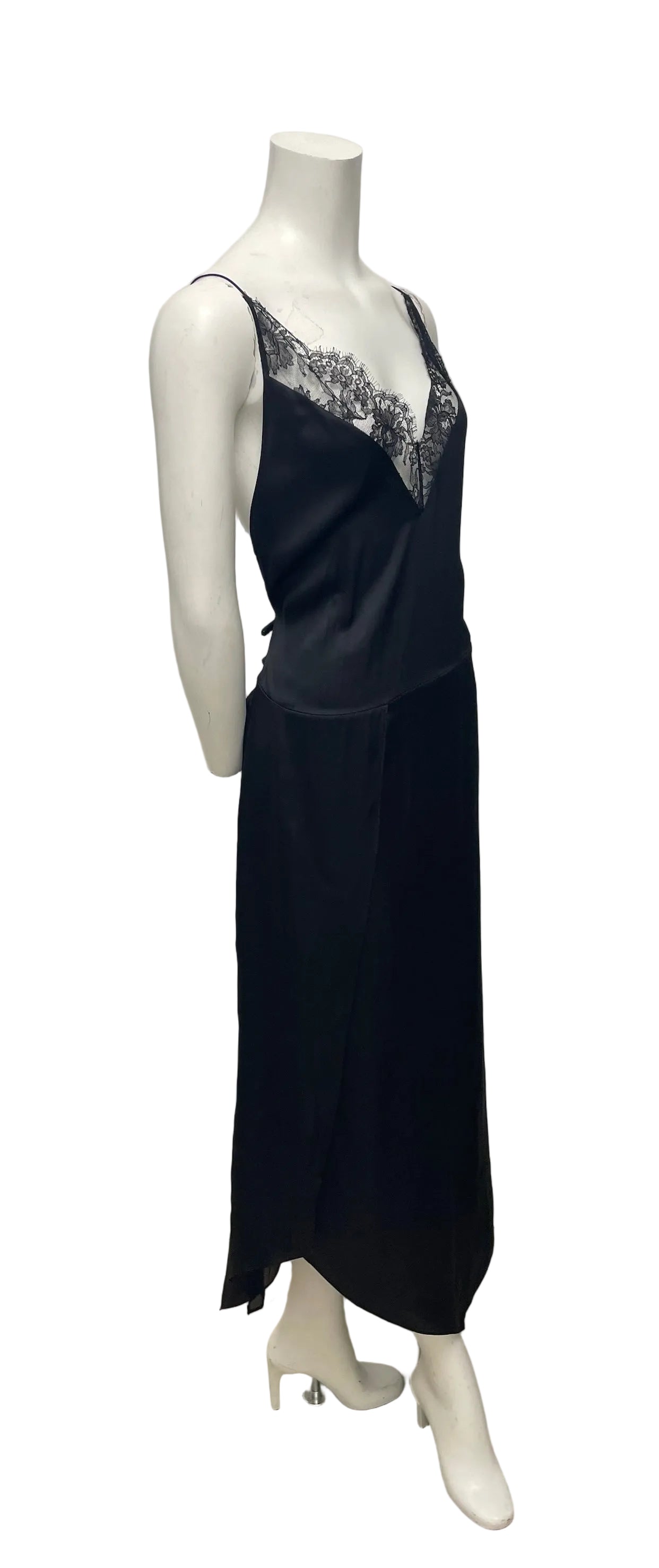 Brand New Iro Black Silk Slip Dress Size 36