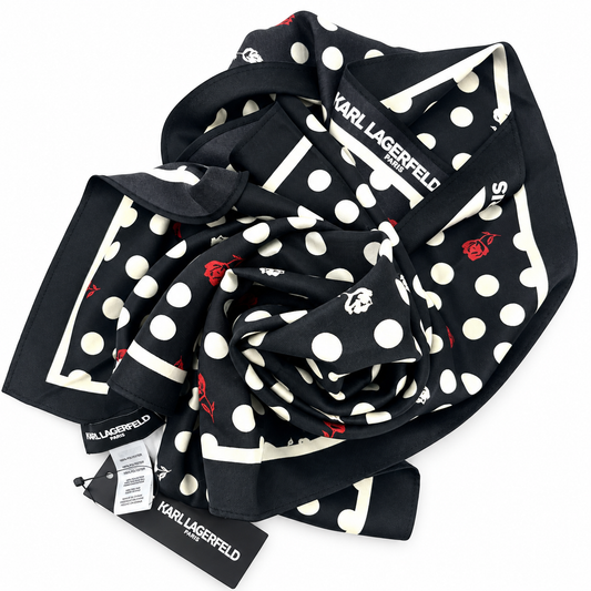 Brand New Karl Lagerfeld Ilona Dot Scarf