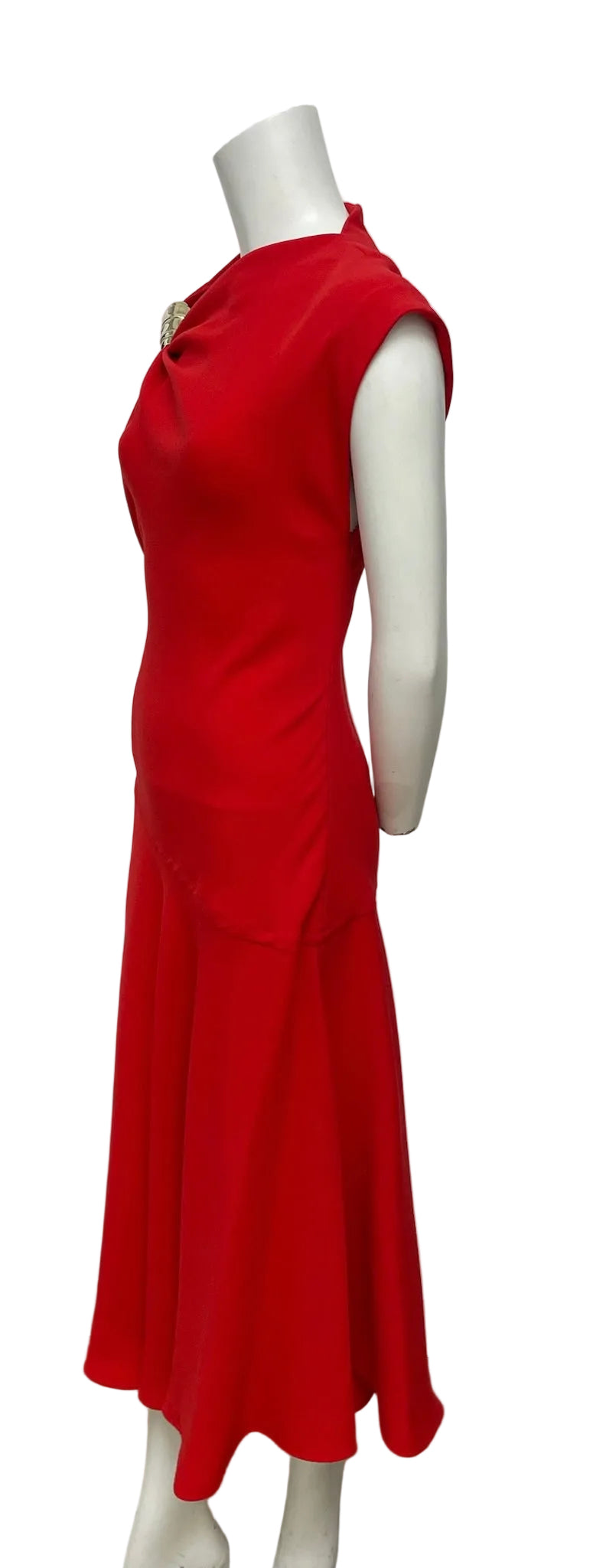 Brand New Proenzer Schouler Rue Draped Crepe Midi Dress Size 6