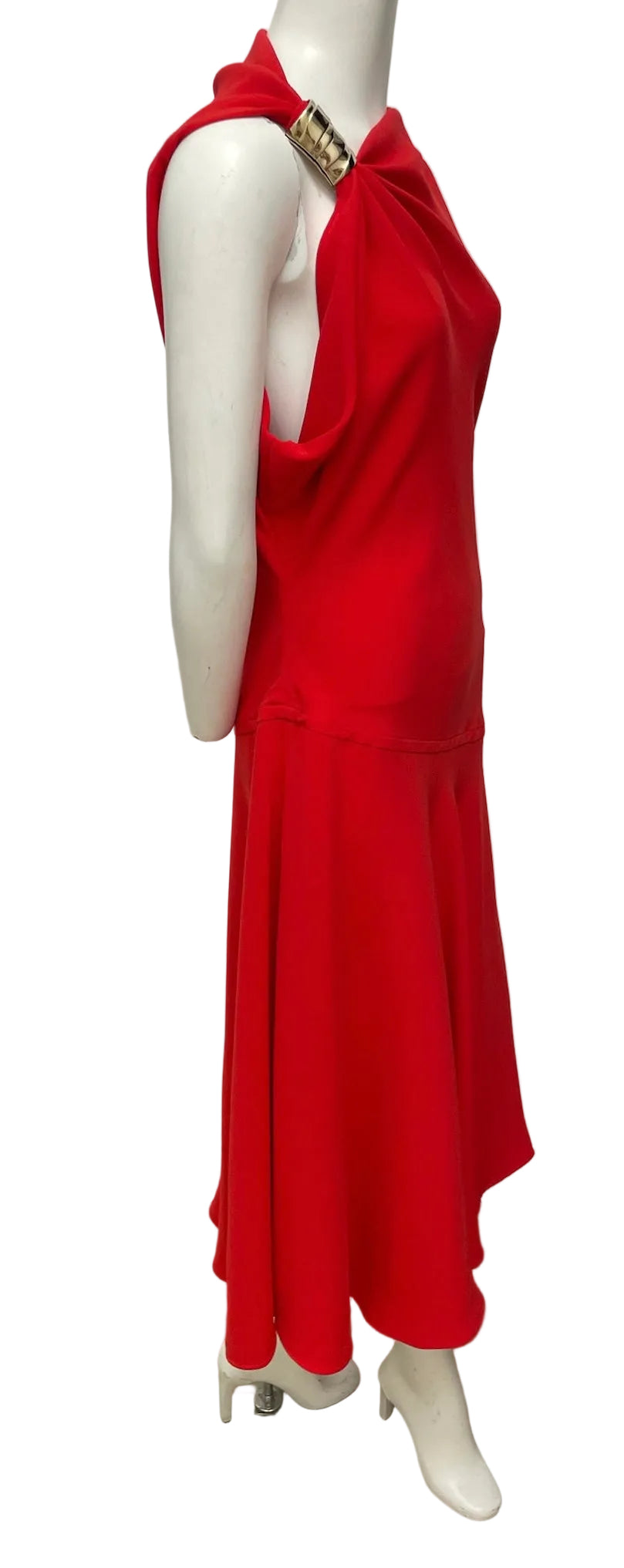 Brand New Proenzer Schouler Rue Draped Crepe Midi Dress Size 6