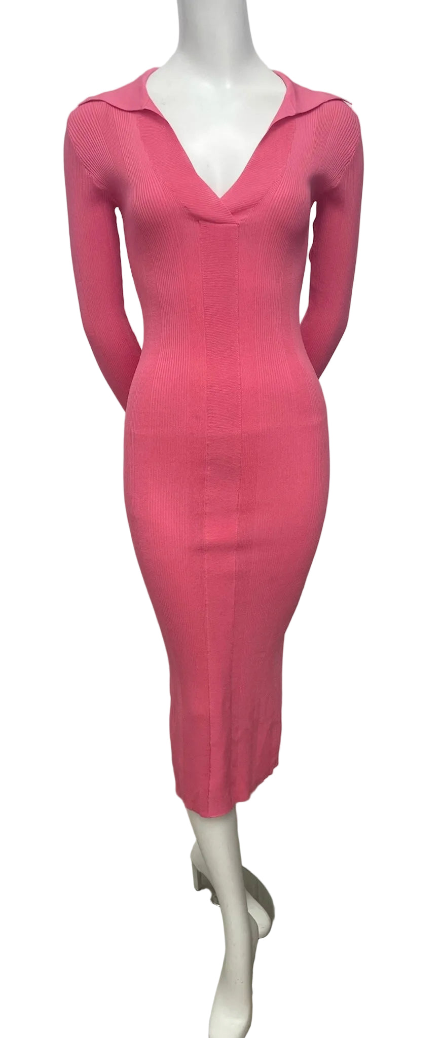 Brand New Remain By Birger Christensen Pink Ribbed Dress Size 4