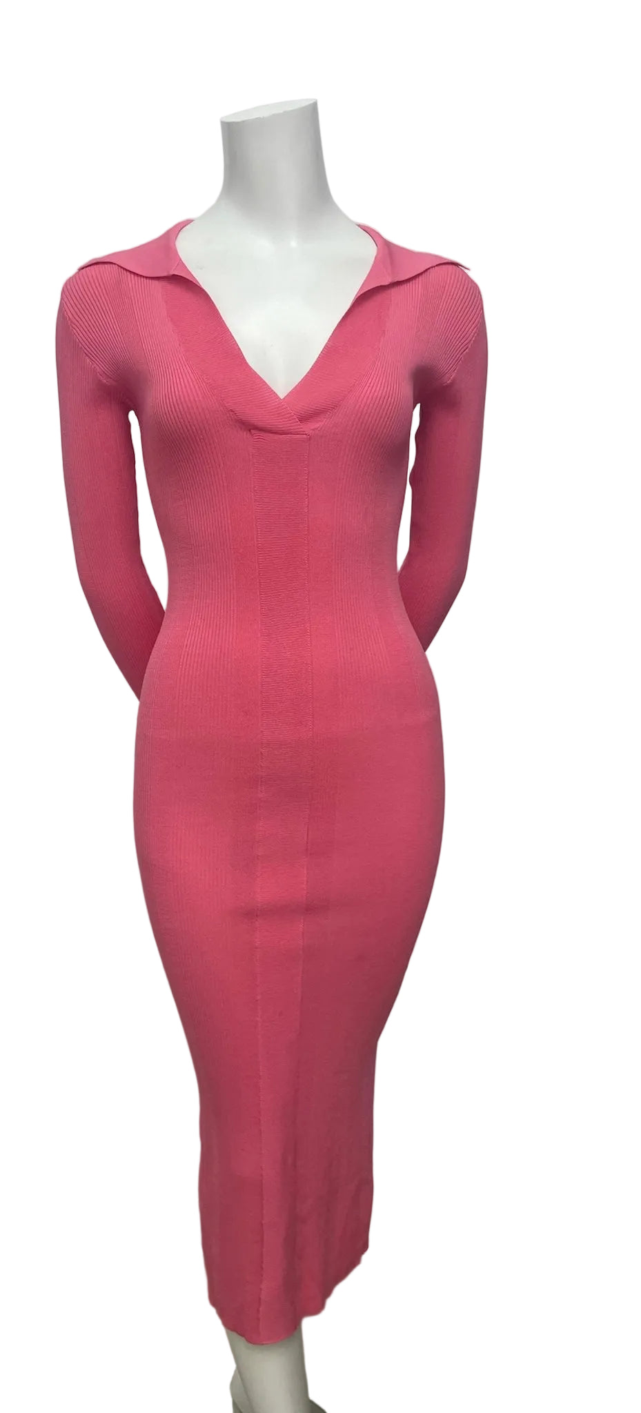 Brand New Remain By Birger Christensen Pink Ribbed Dress Size 4