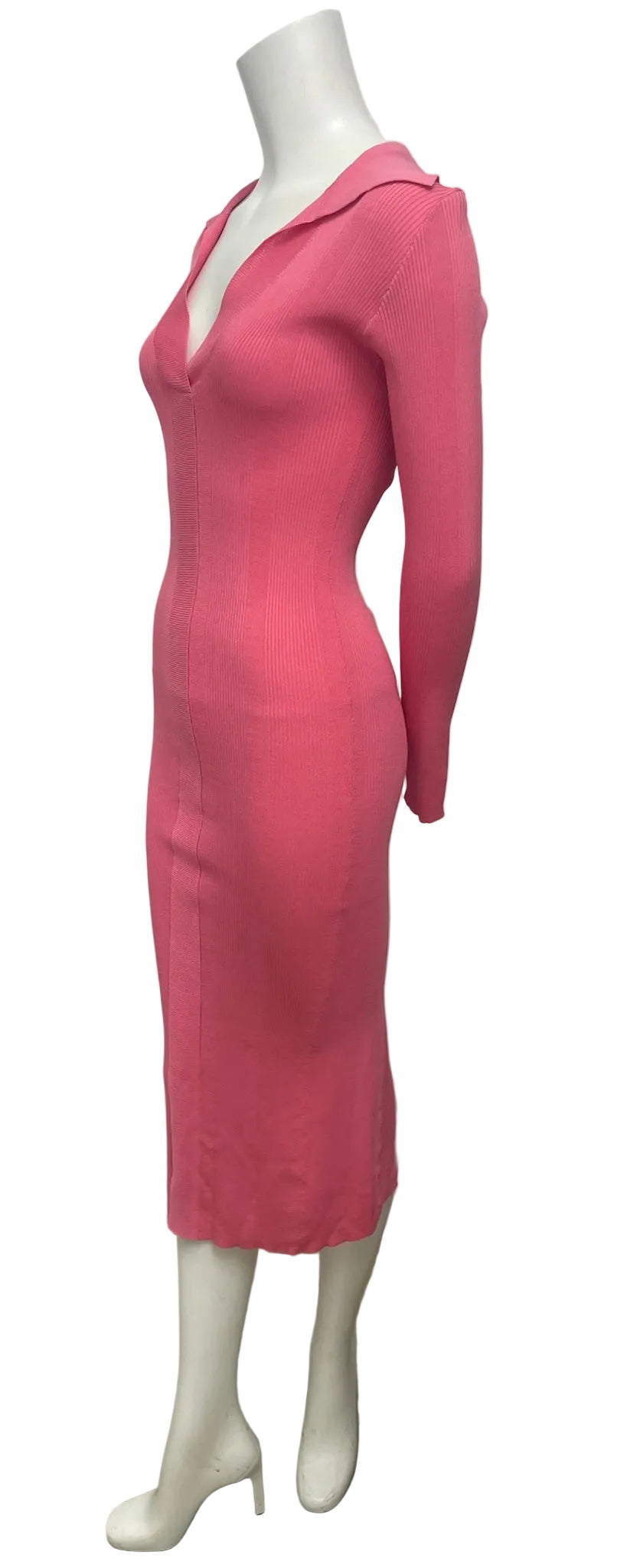 Brand New Remain By Birger Christensen Pink Ribbed Dress Size 4