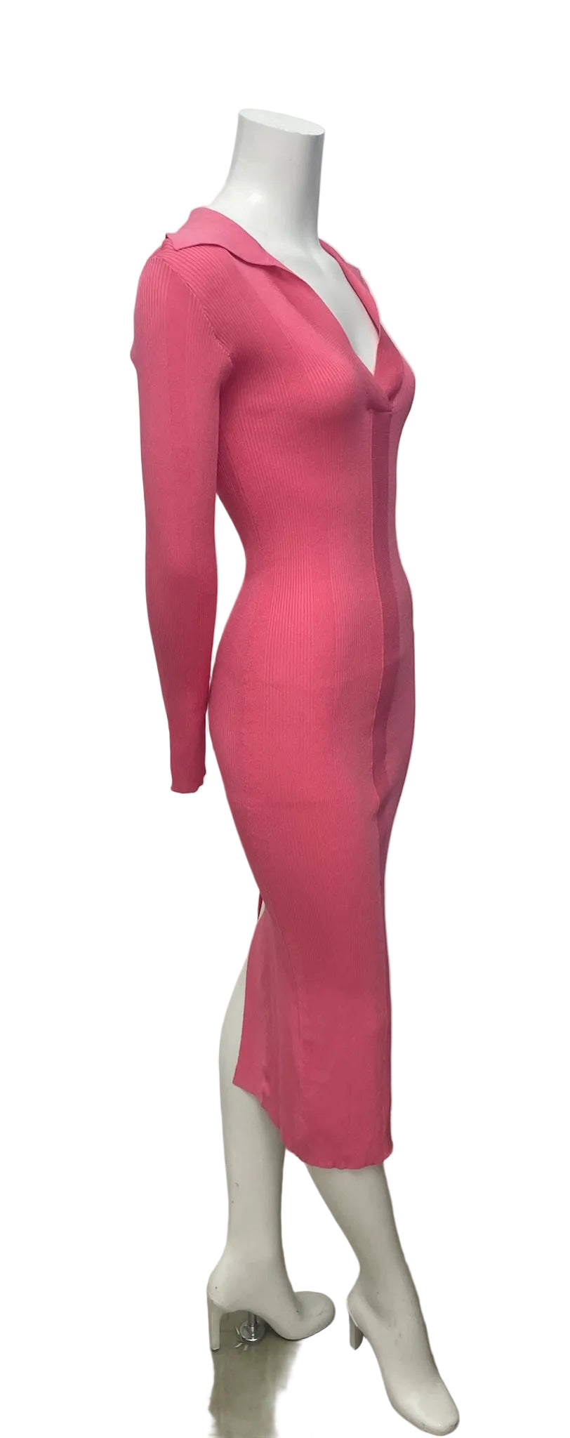 Brand New Remain By Birger Christensen Pink Ribbed Dress Size 4