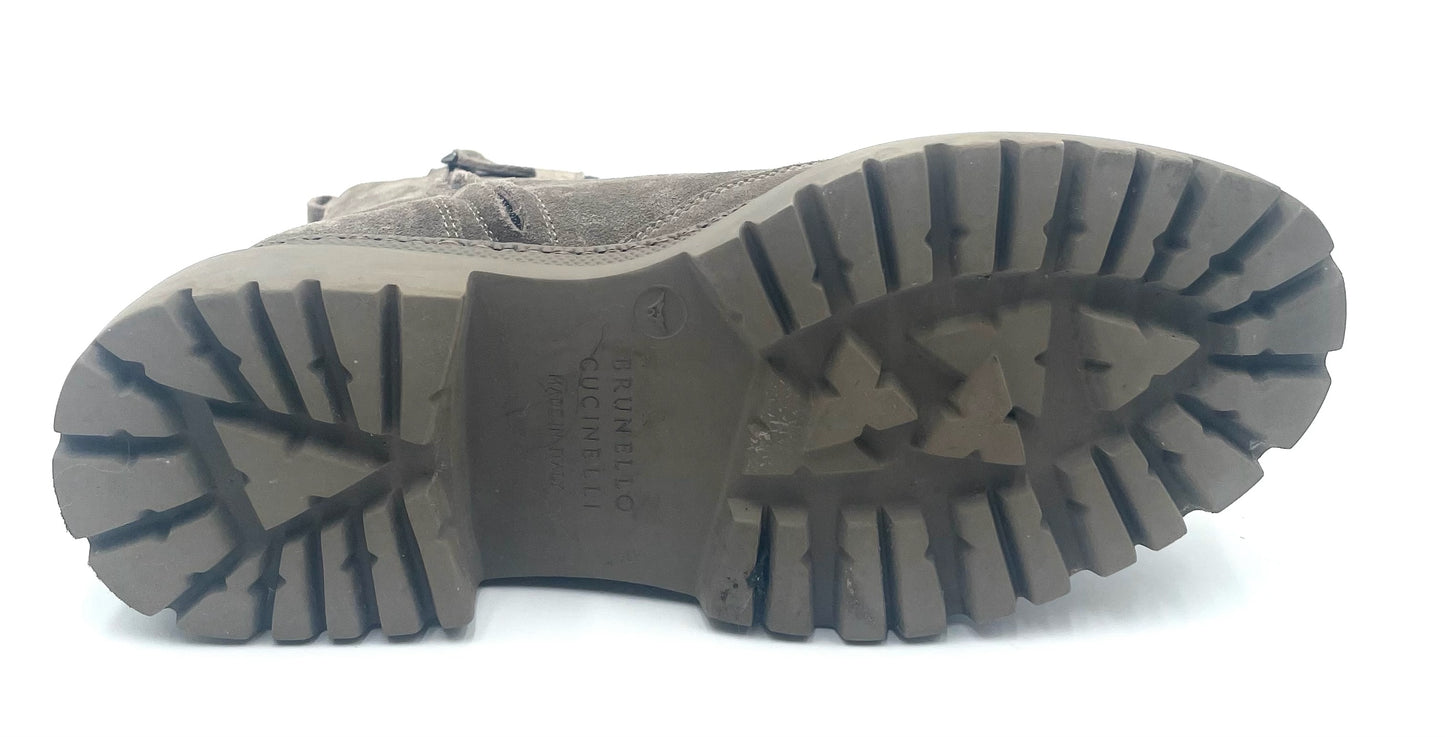 Brunello Cucunelli Taupe Combat Boots Size 36.5