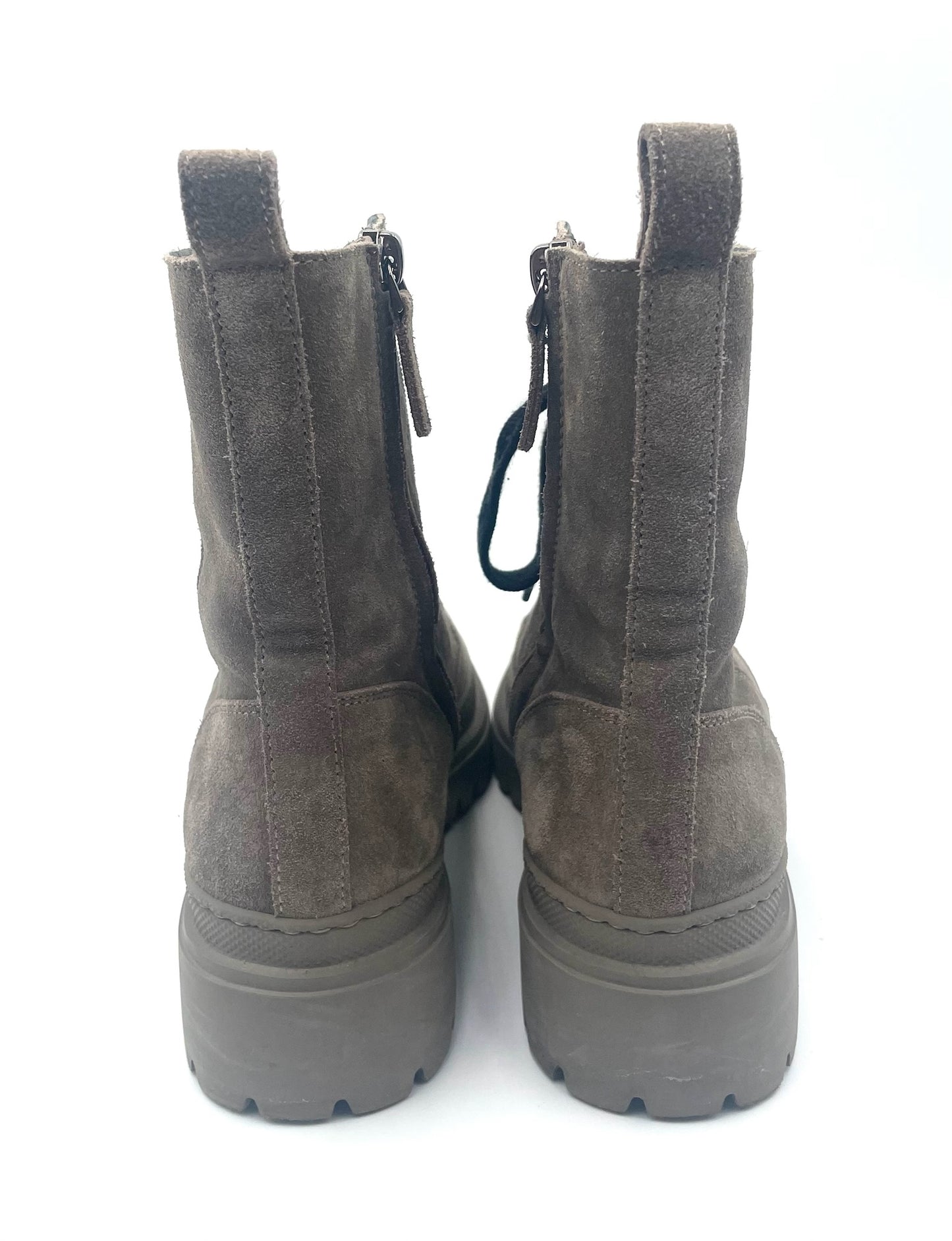 Brunello Cucunelli Taupe Combat Boots Size 36.5