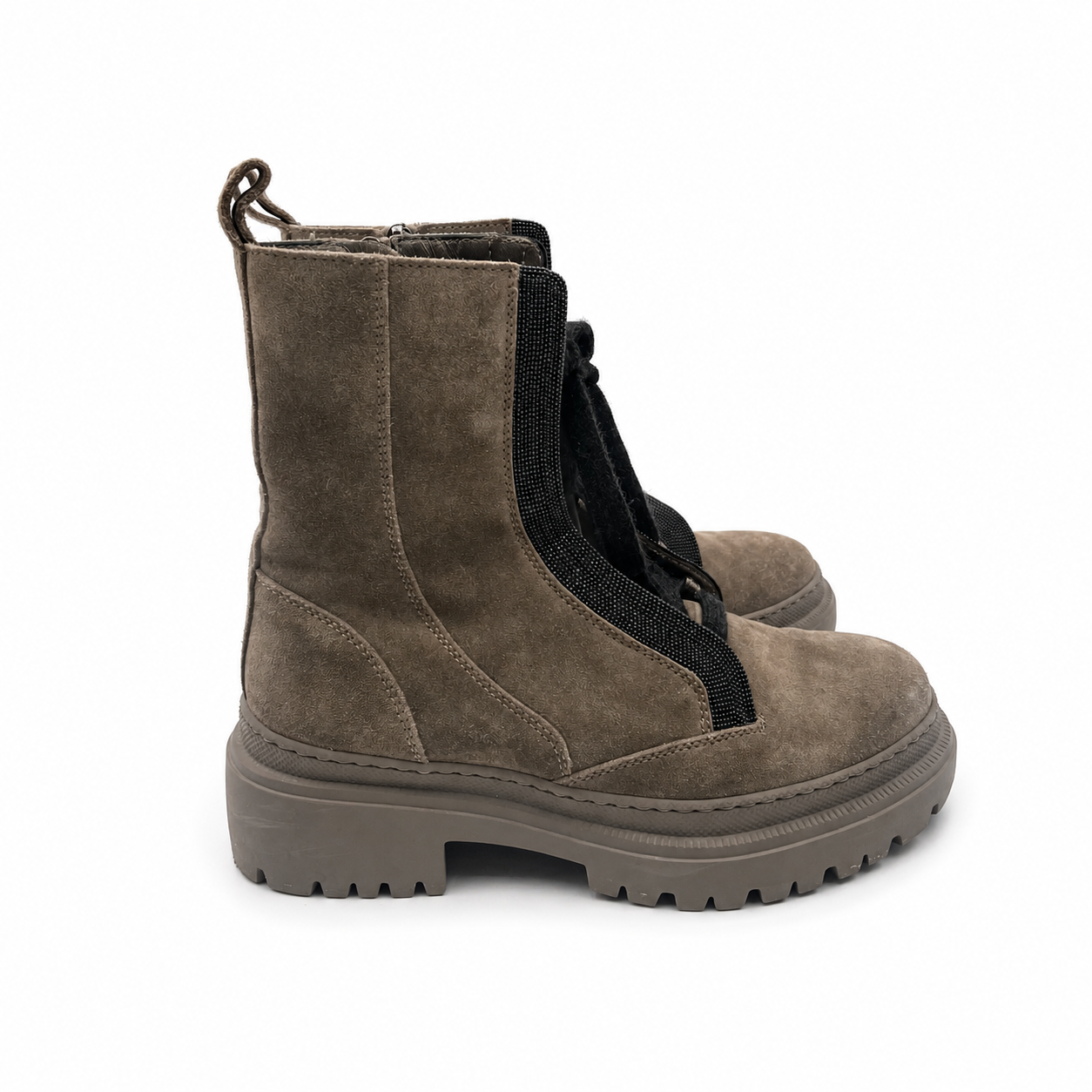 Brunello Cucunelli Taupe Combat Boots Size 36.5