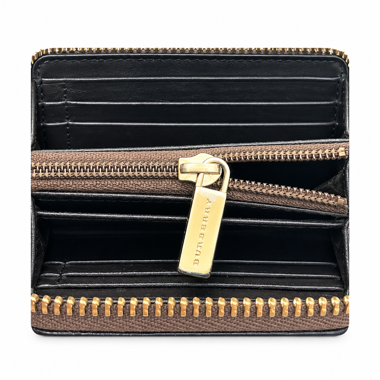 Burberry Check Zip-Around Continental Wallet