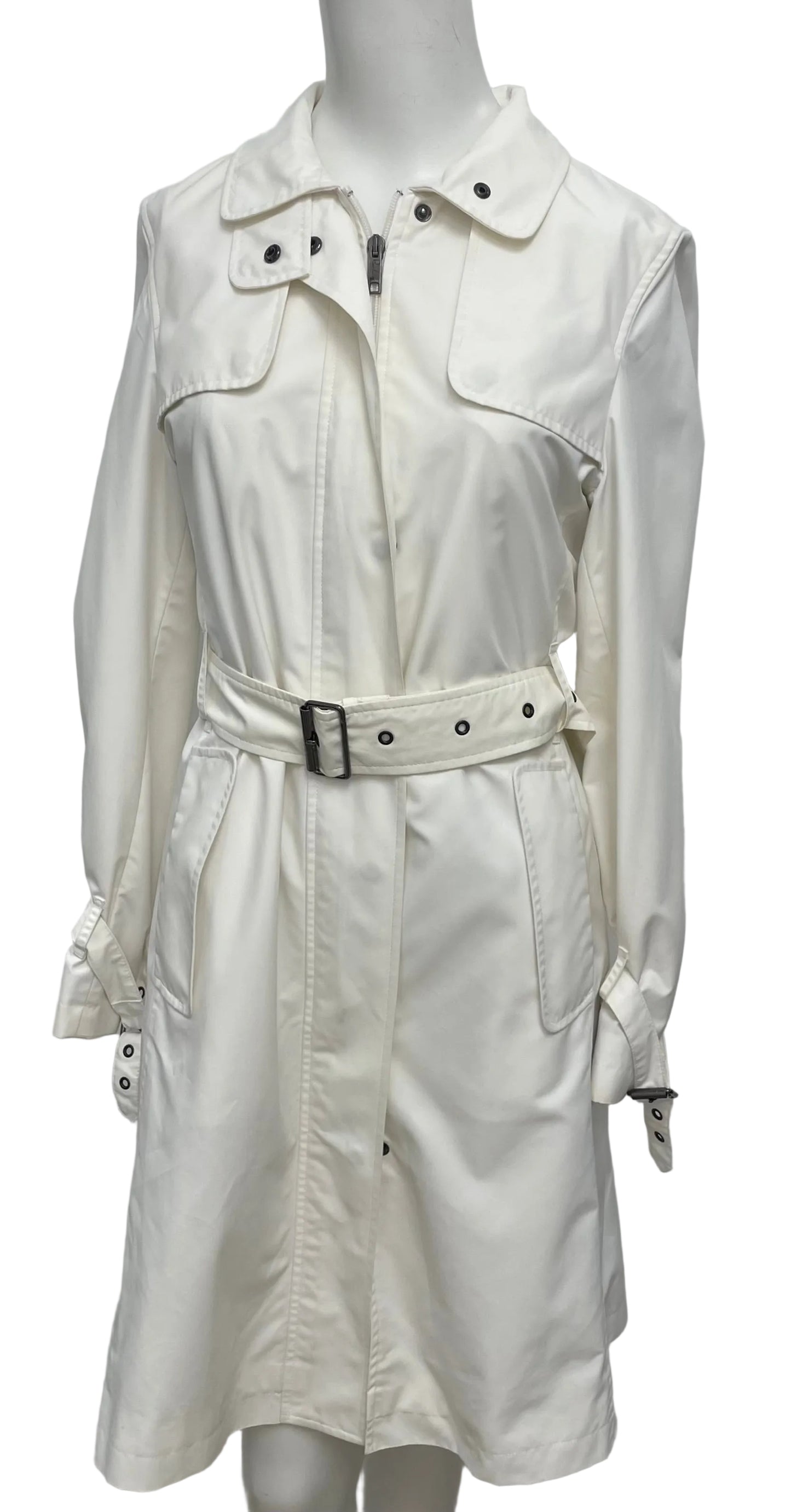 Burberry Ivory Trench Coat Size 4