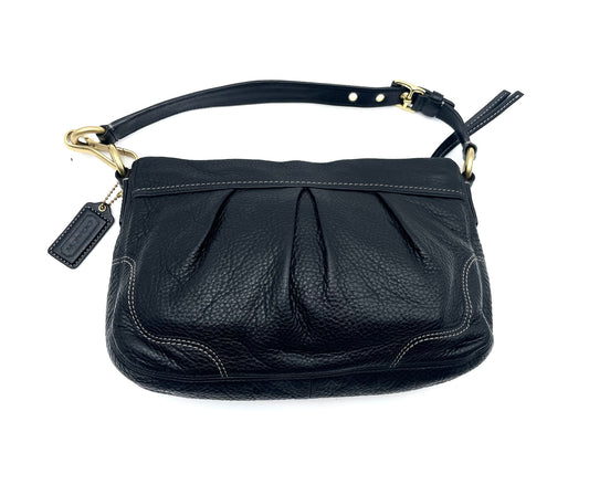 Coach Black Leather Hampton Hobo Bag