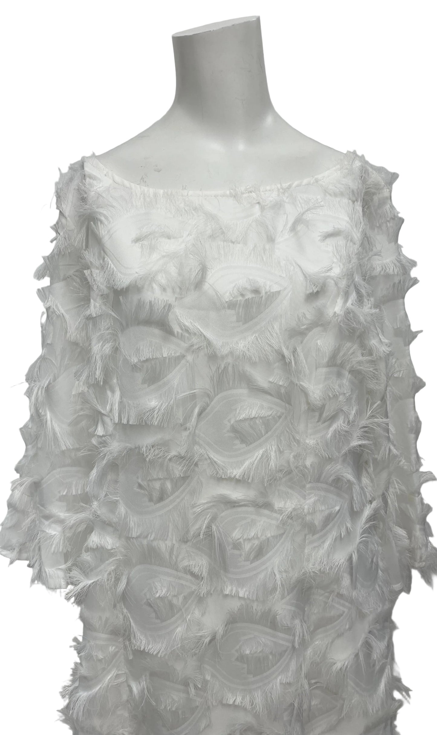 Laffaire White Ruffle Dress Size L