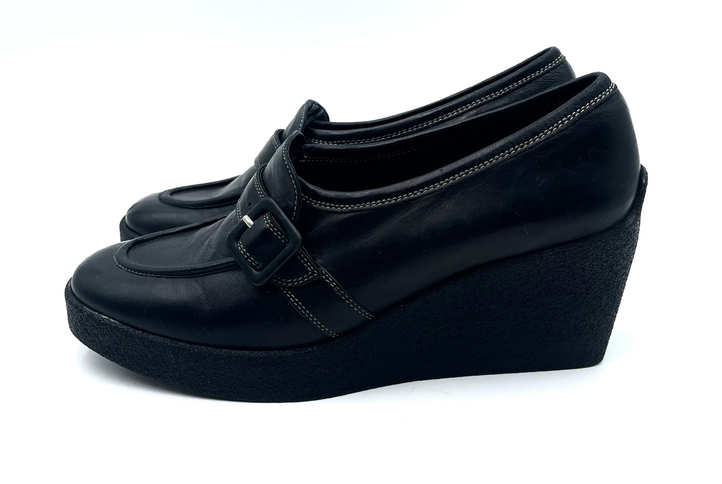 Robert Clergie Black Leather Loafers Size 8