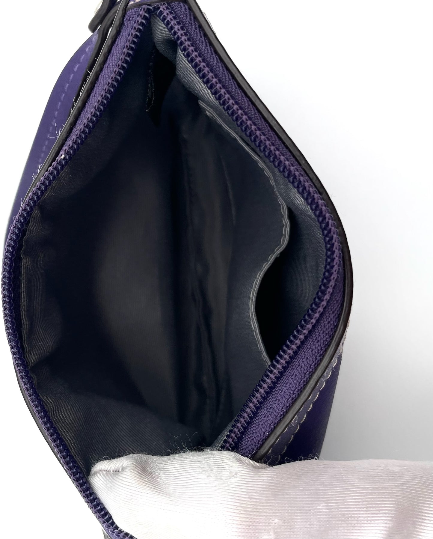 Coach Purple Leather Wristlet