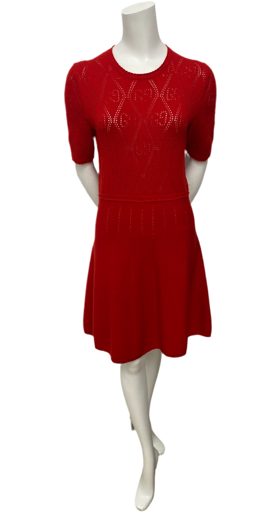 Gucci Red Wool Dress Size M