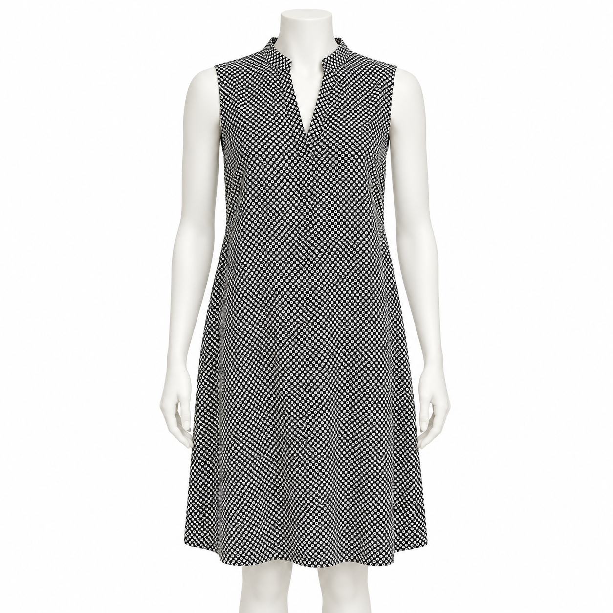 Eileen Fisher B/W Print Shift Dress Size L