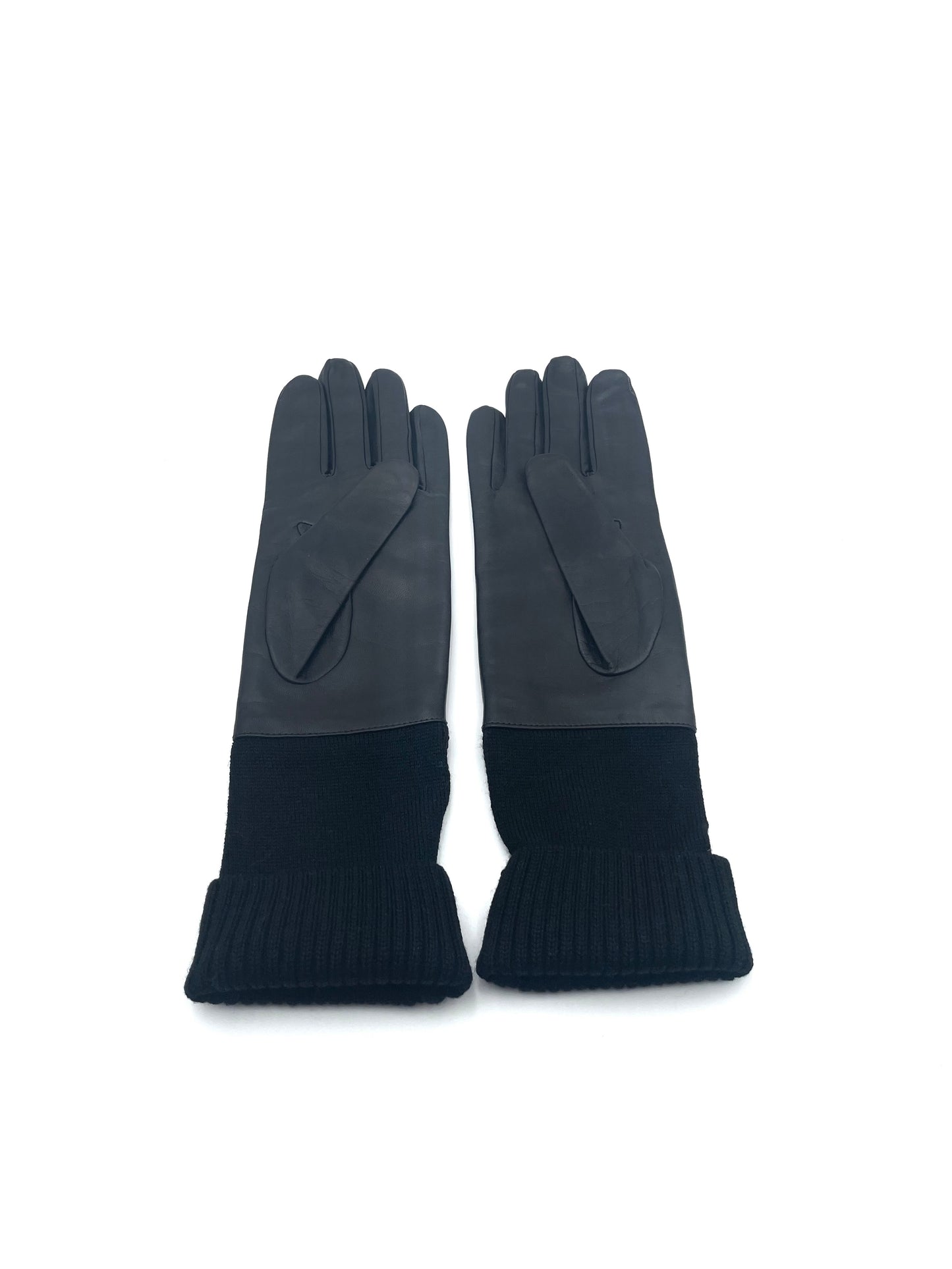 Gala Nappa Leather & Cashmere Gloves Size 7.5
