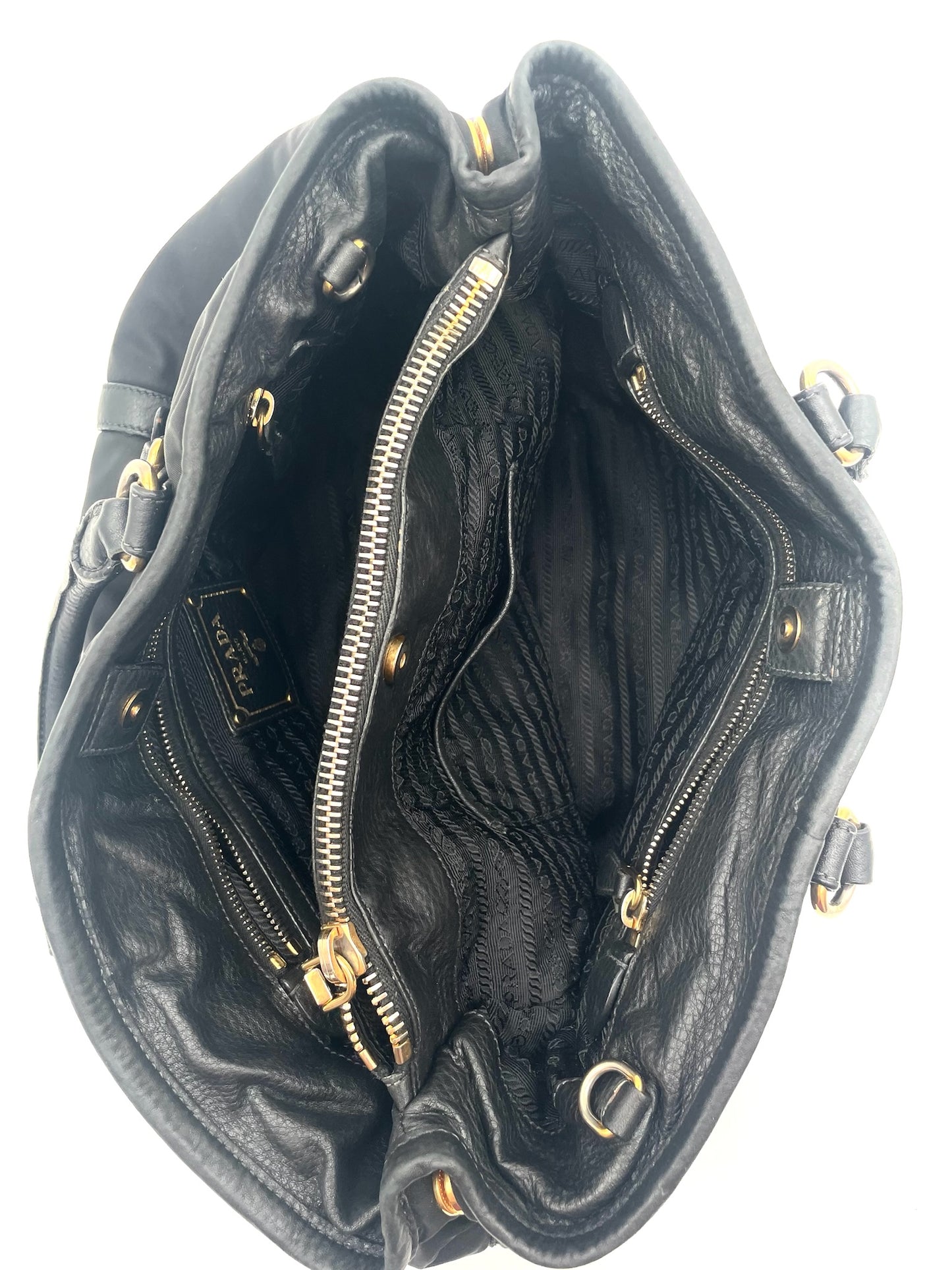 Prada Tessuto Nylon Black 2 Way Bag