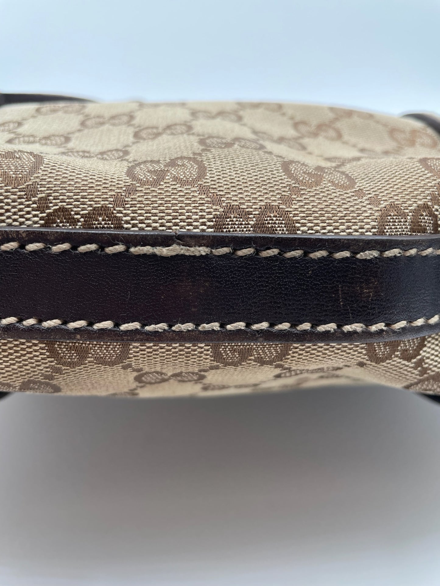 Gucci GG Canvas Biege & Brown Interlocking G Shoulder Hobo Bag