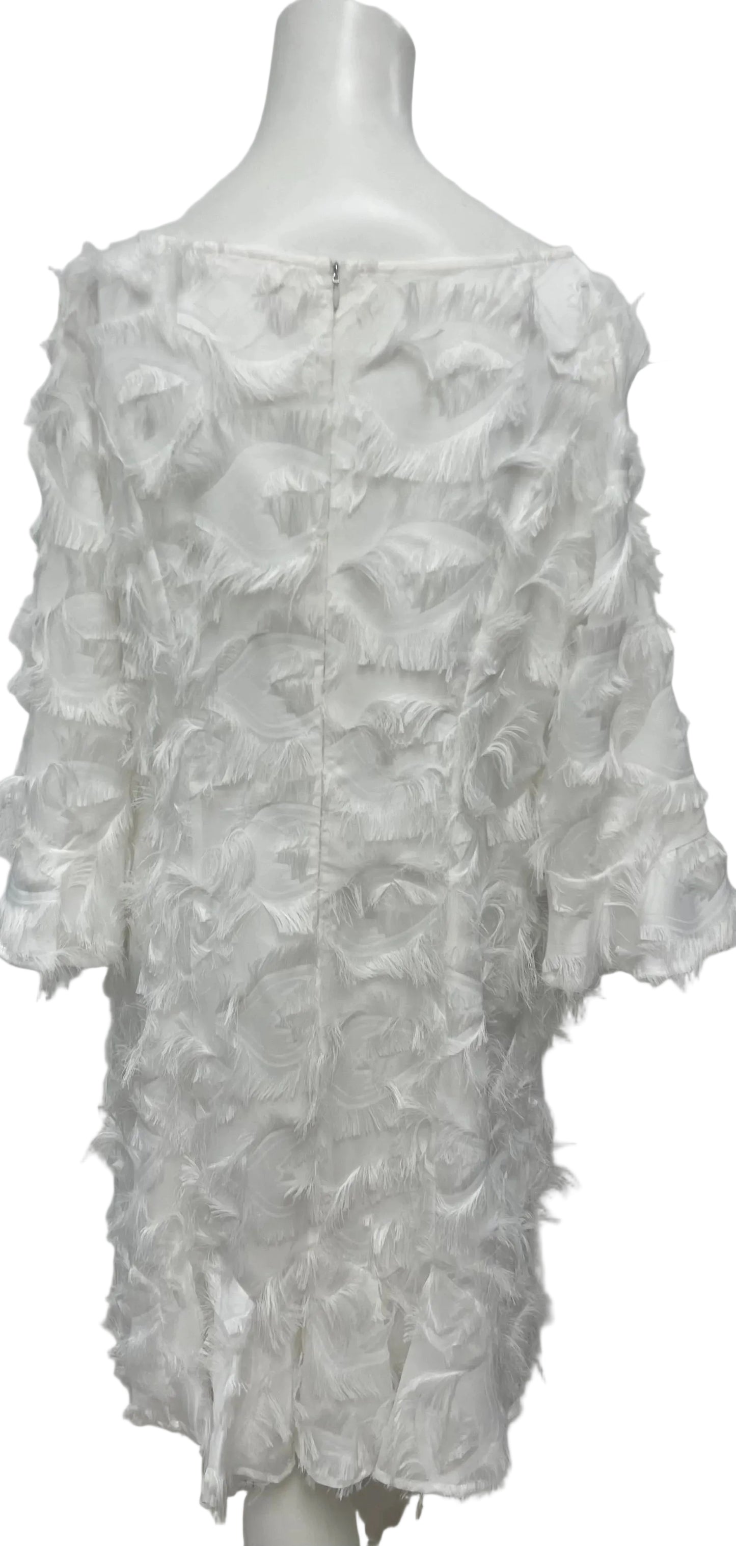 Laffaire White Ruffle Dress Size L