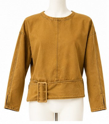 3.1 Philip Lim Mustard Gold Denim Blouse Size 6