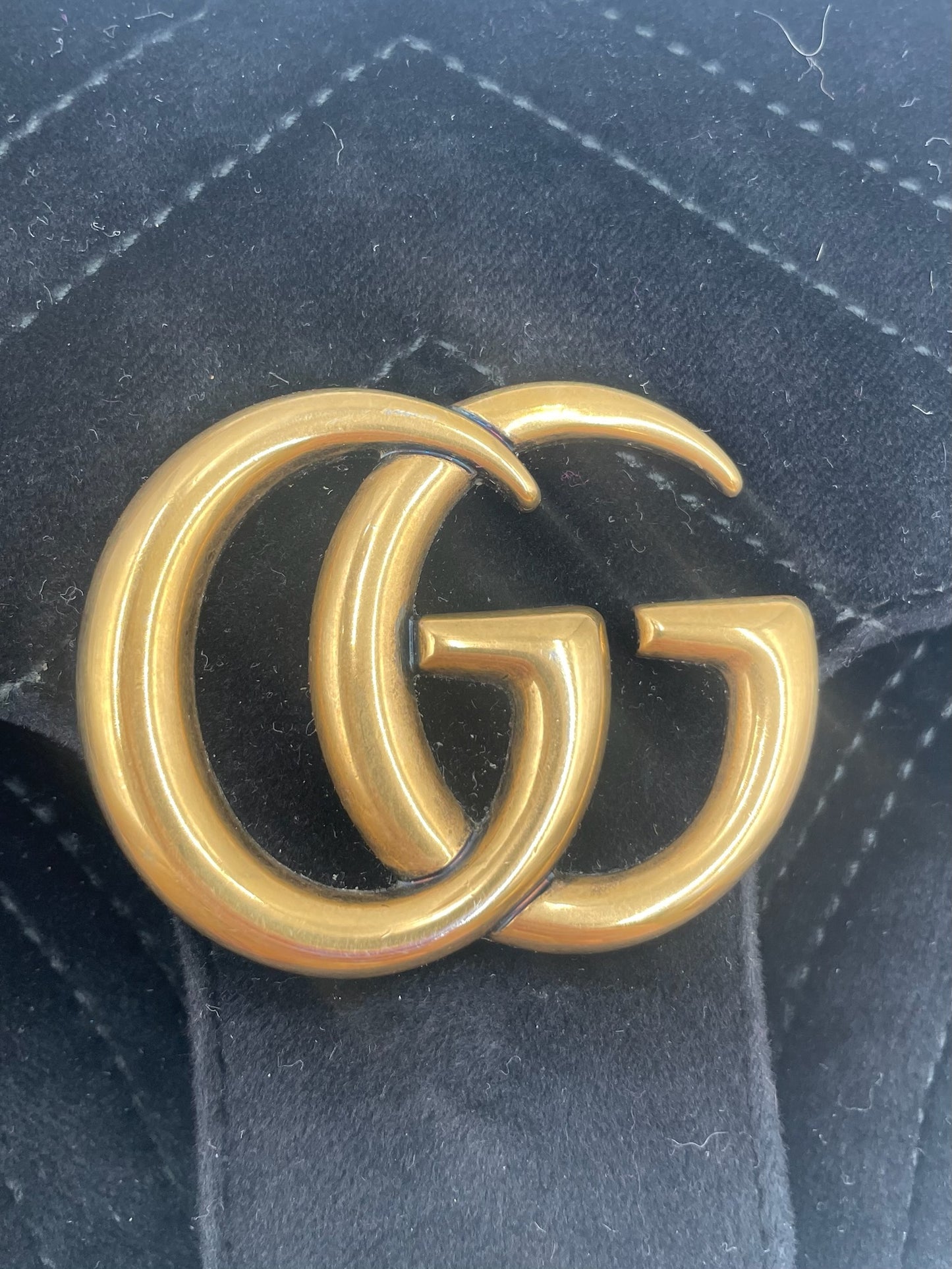 Gucci Marmont Small Black Velvet Bag