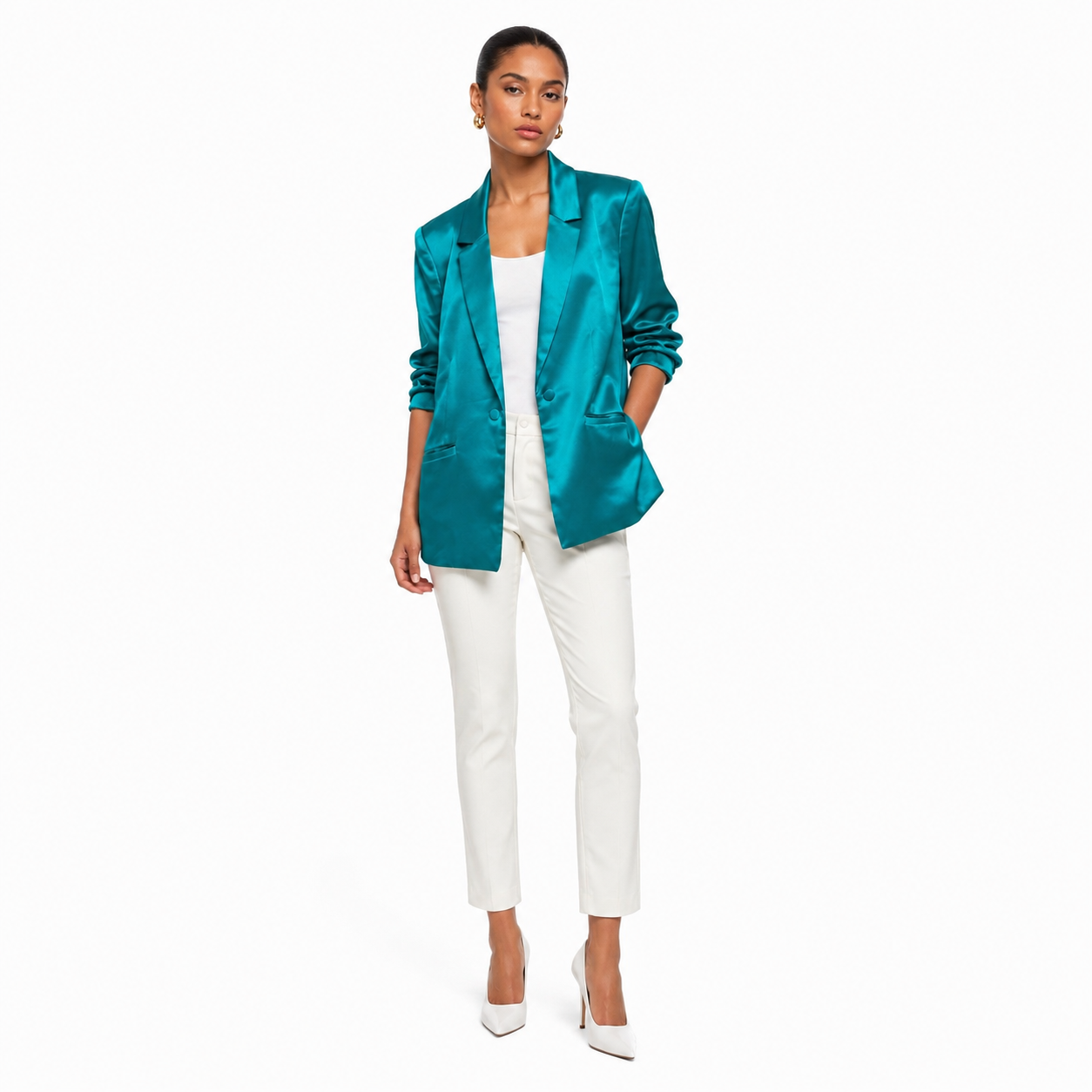 Cinq A Sept Teal Blazer Size 14
