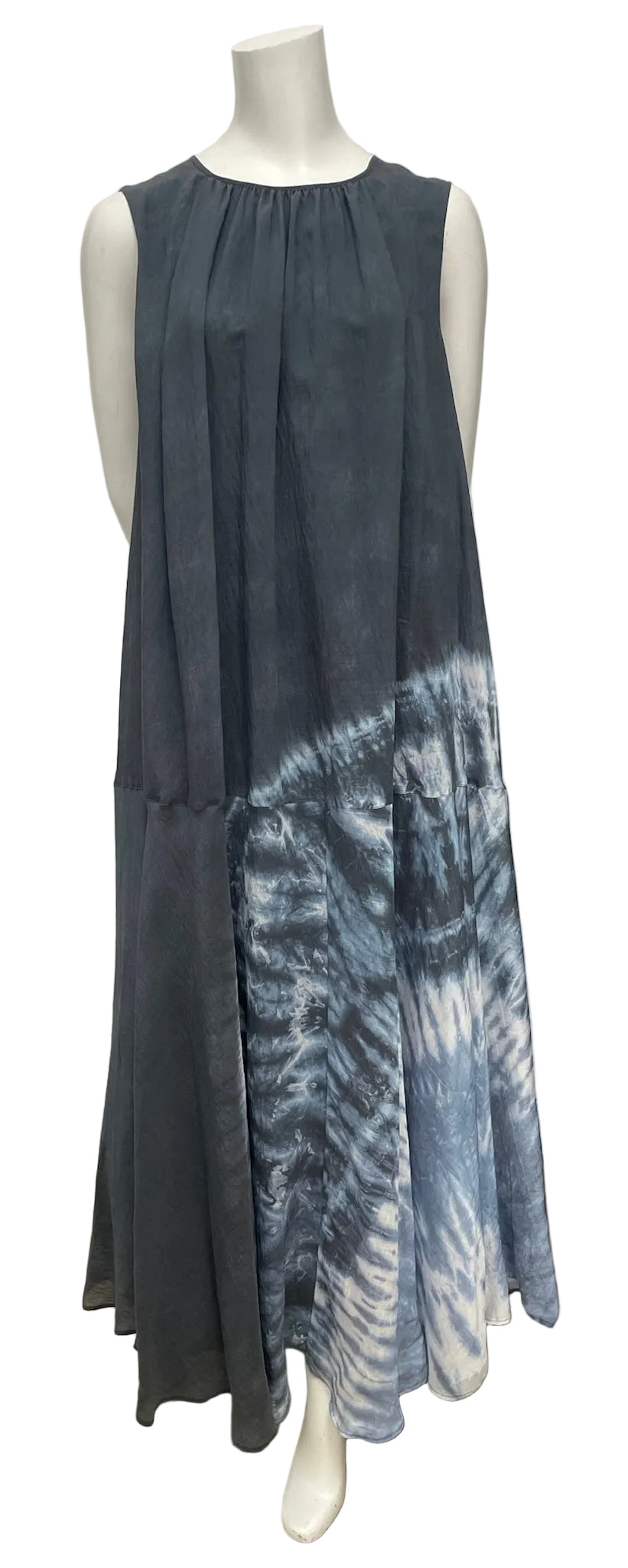 COS x Tabata Shibori Grey Tie Dye Linen Dress Size 38