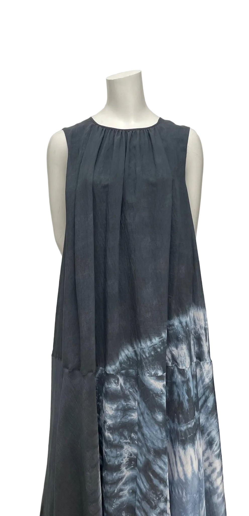 COS x Tabata Shibori Grey Tie Dye Linen Dress Size 38