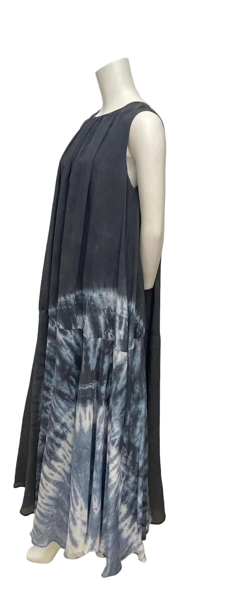 COS x Tabata Shibori Grey Tie Dye Linen Dress Size 38