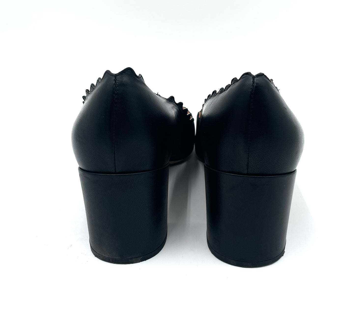 Chloe Lauren Black Scallop Pumps Size 40