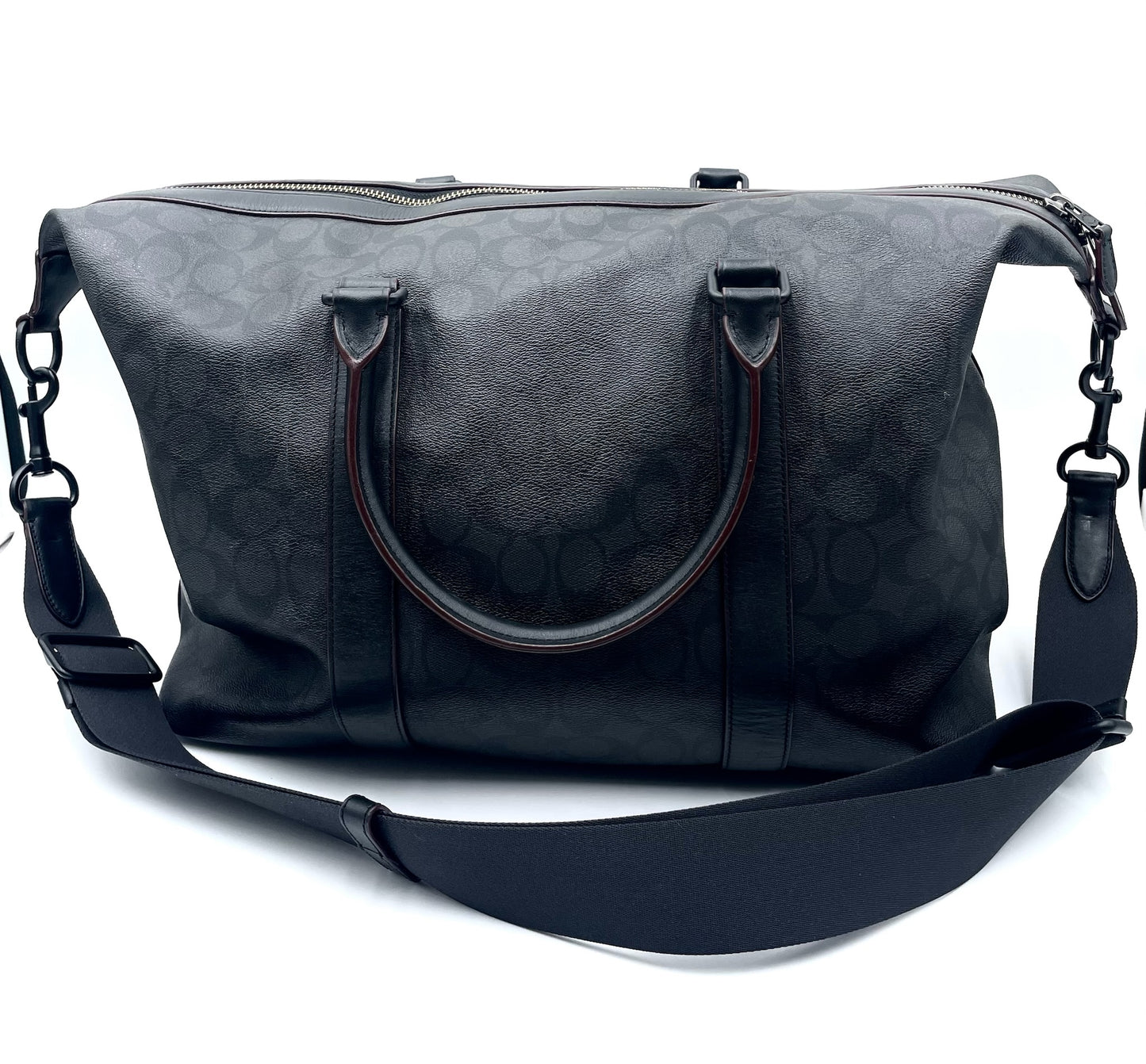 Coach Black Monogram Trekker 52 Weekender Bag