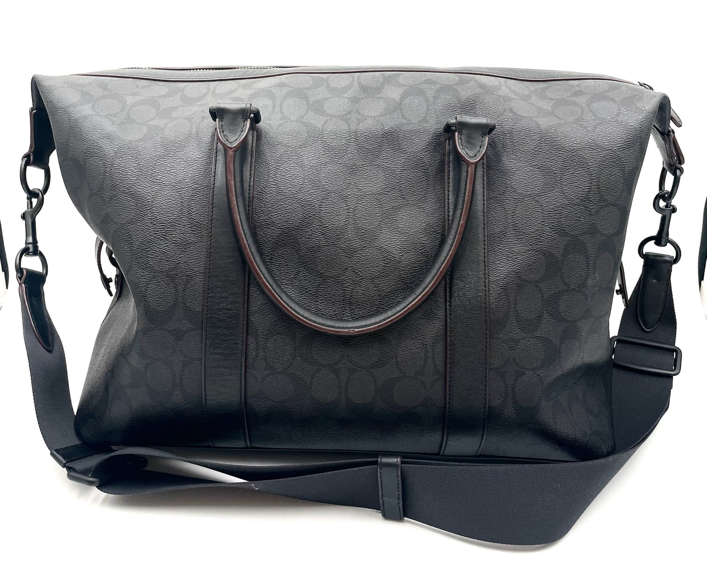 Coach Black Monogram Trekker 52 Weekender Bag