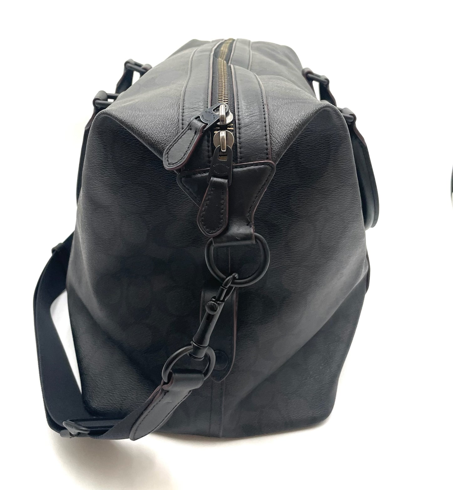 Coach Black Monogram Trekker 52 Weekender Bag