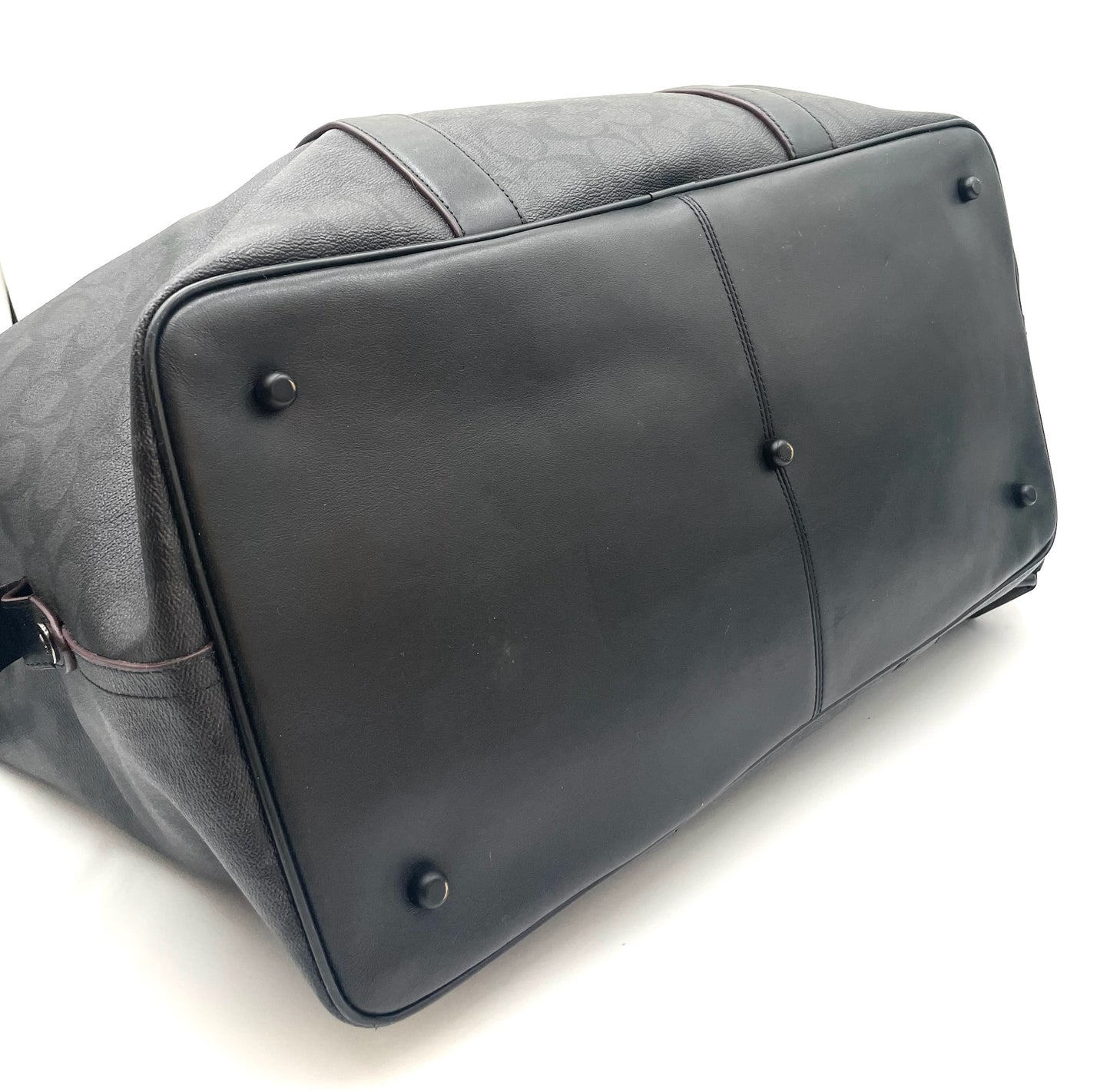 Coach Black Monogram Trekker 52 Weekender Bag