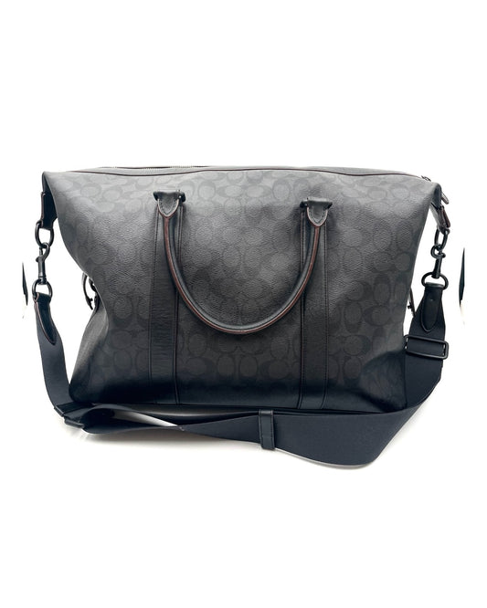 Coach Black Monogram Trekker 52 Weekender Bag
