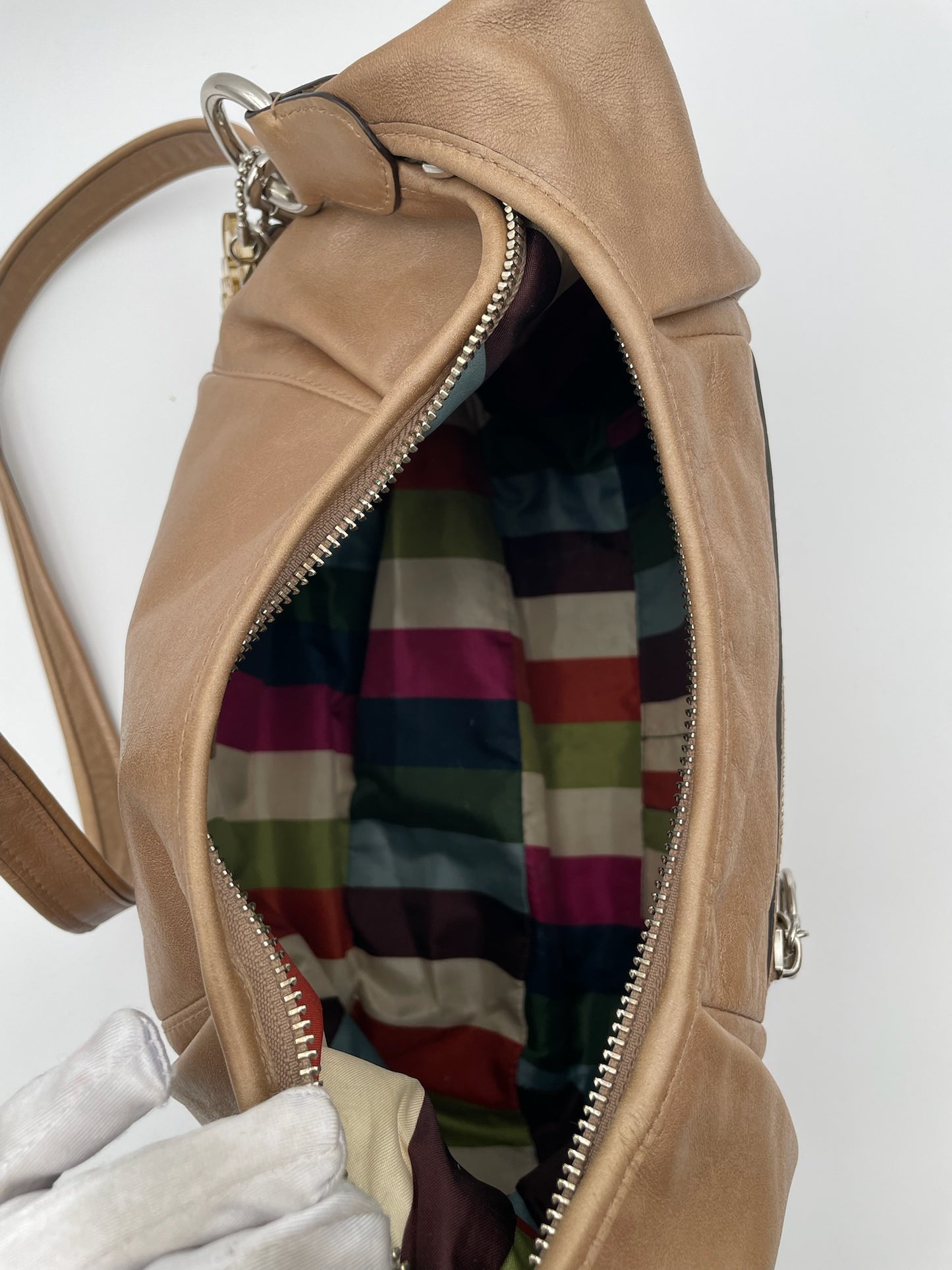 Coach Brown Poppy Leather Hobo Convertibel Bag