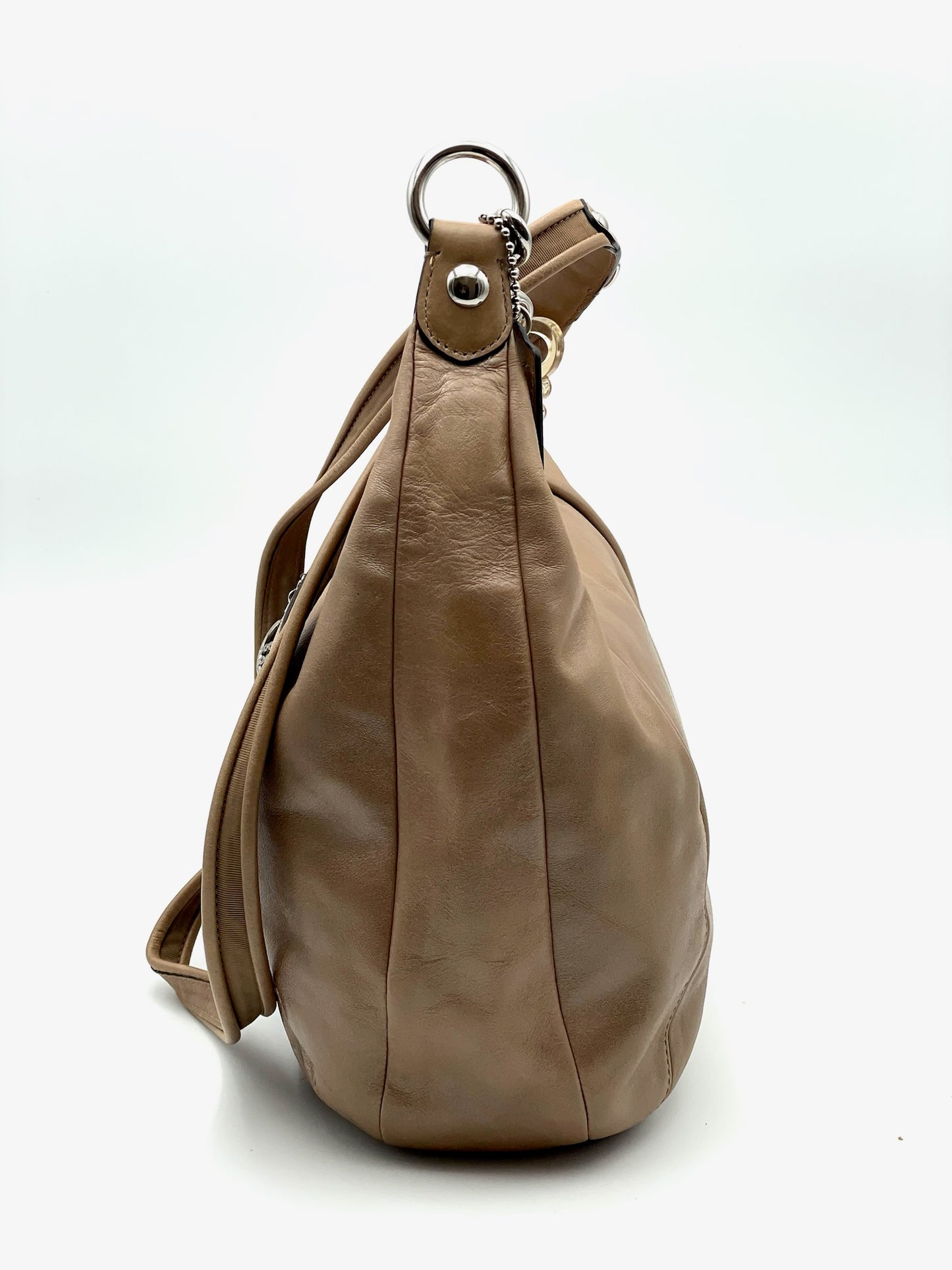 Coach Brown Poppy Leather Hobo Convertibel Bag