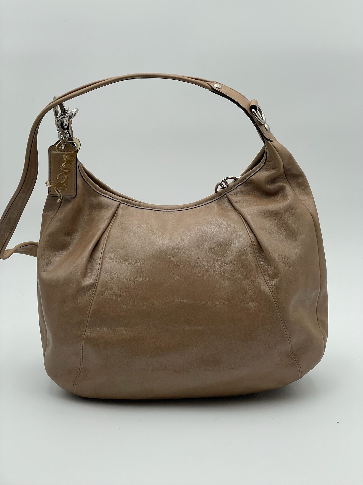 Coach Brown Poppy Leather Hobo Convertibel Bag
