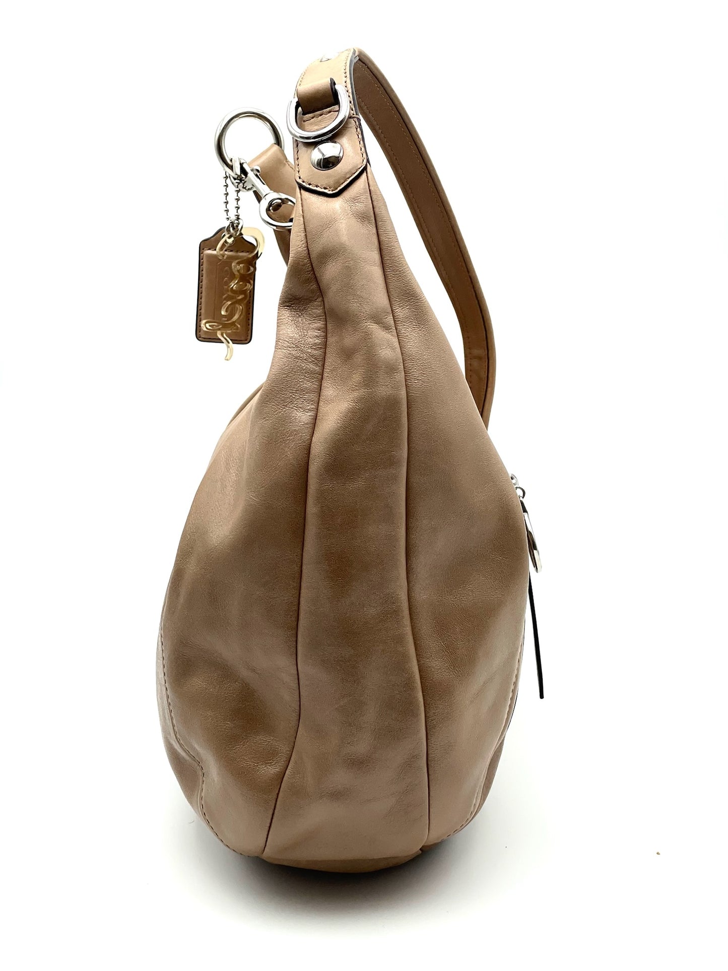 Coach Brown Poppy Leather Hobo Convertibel Bag