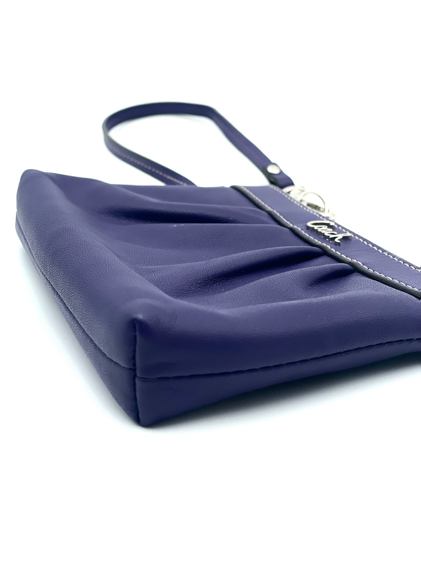 Coach Purple Leather Wristlet