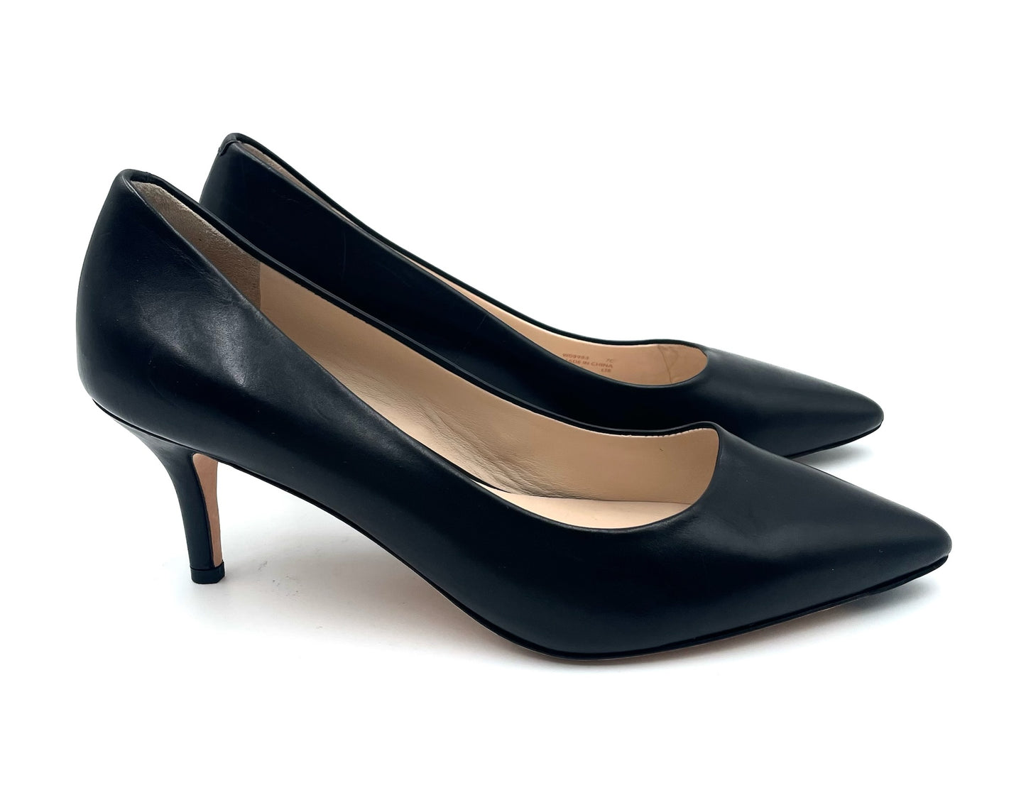 Cole Haan Black Leather Pointed Toe Pumps Size 7.5