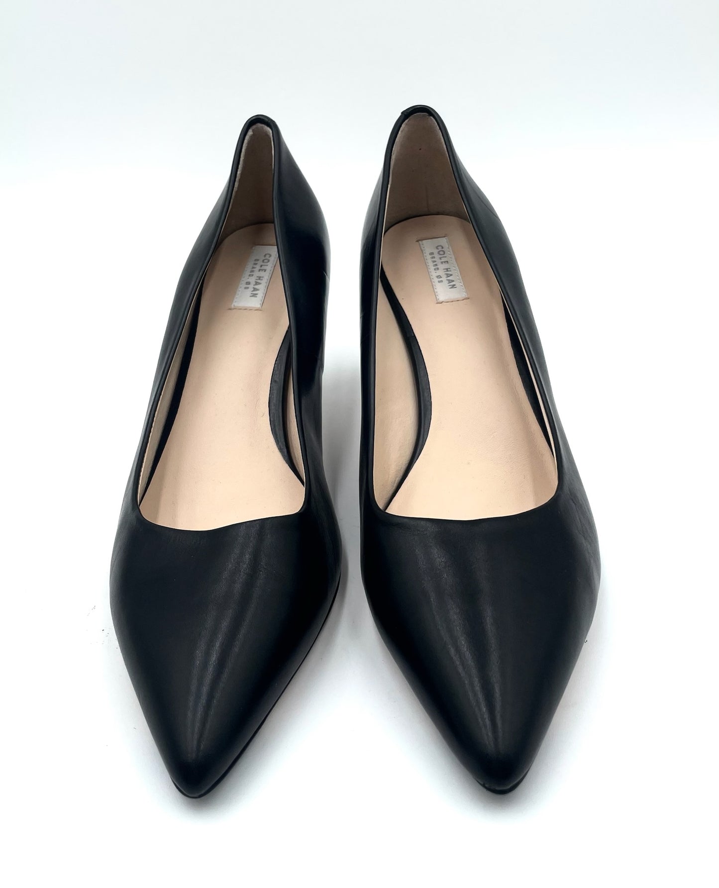 Cole Haan Black Leather Pointed Toe Pumps Size 7.5